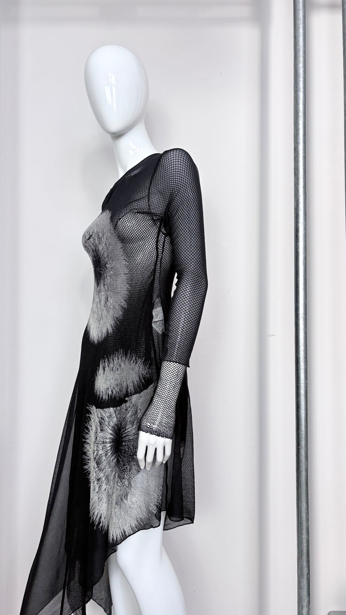 Yohji Yamamoto A/W 2011 double layer fishnet dandelion dres