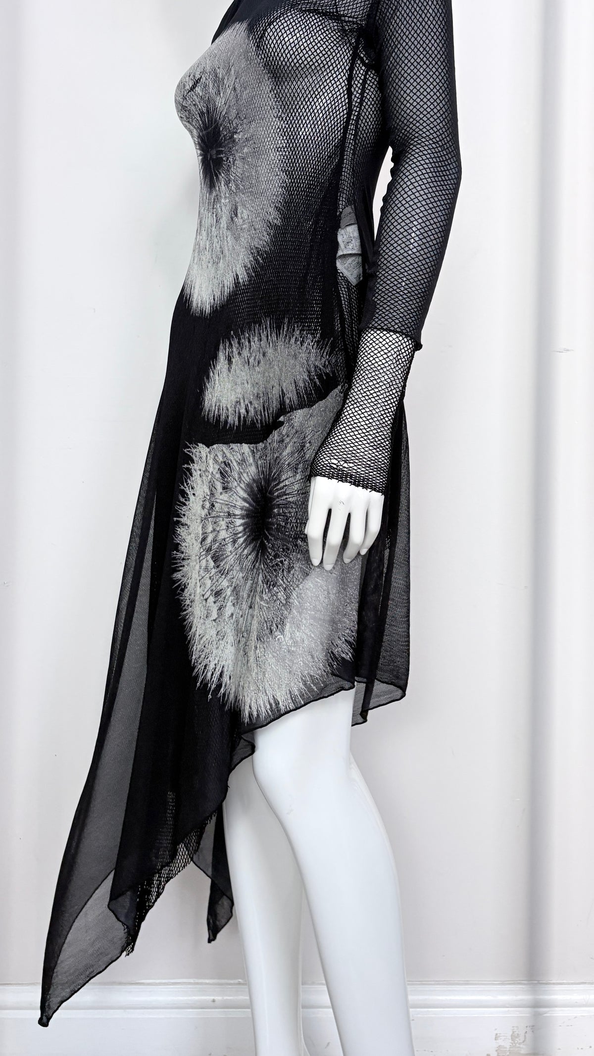 Yohji Yamamoto A/W 2011 double layer fishnet dandelion dres