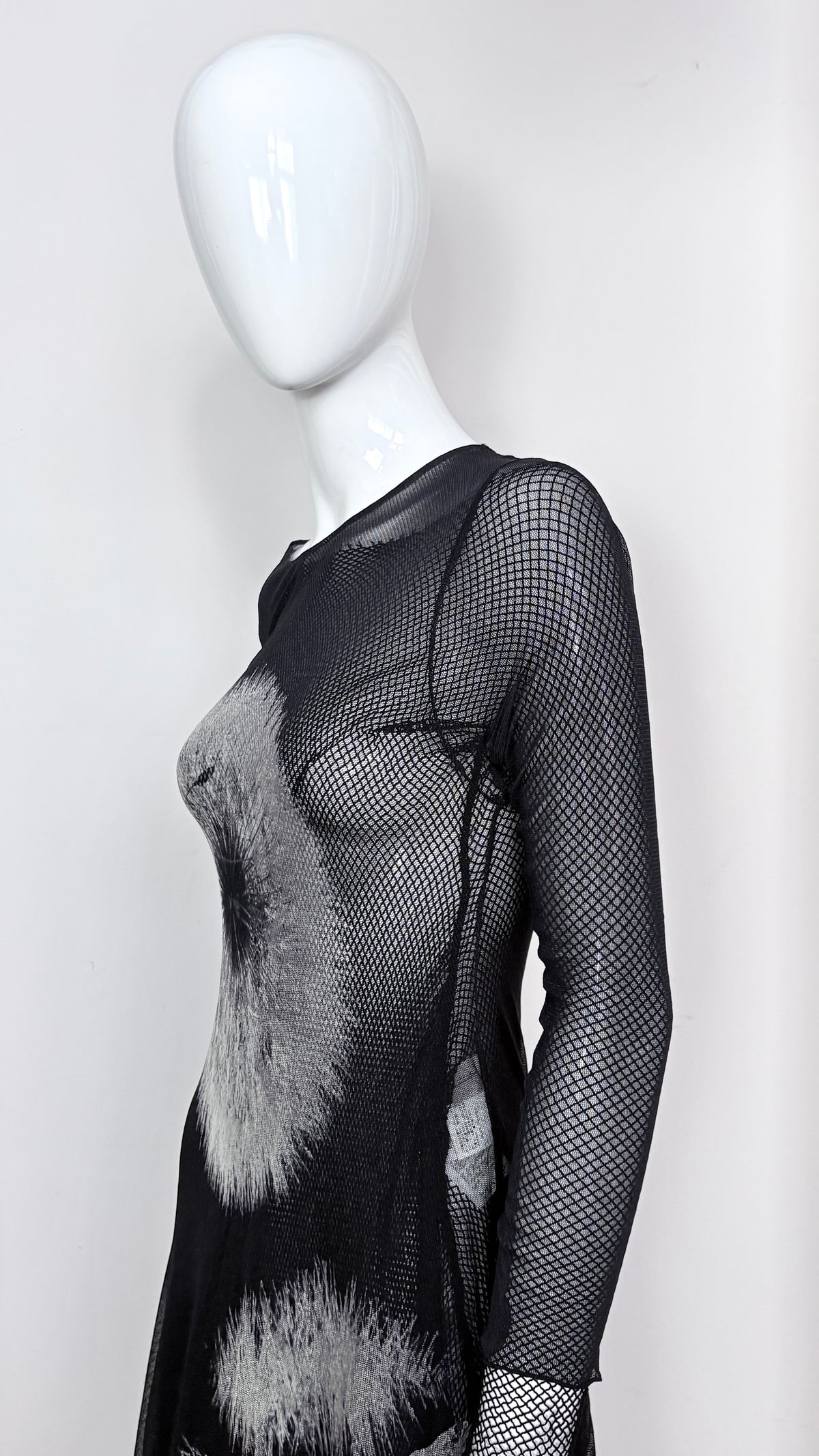 Yohji Yamamoto A/W 2011 double layer fishnet dandelion dres