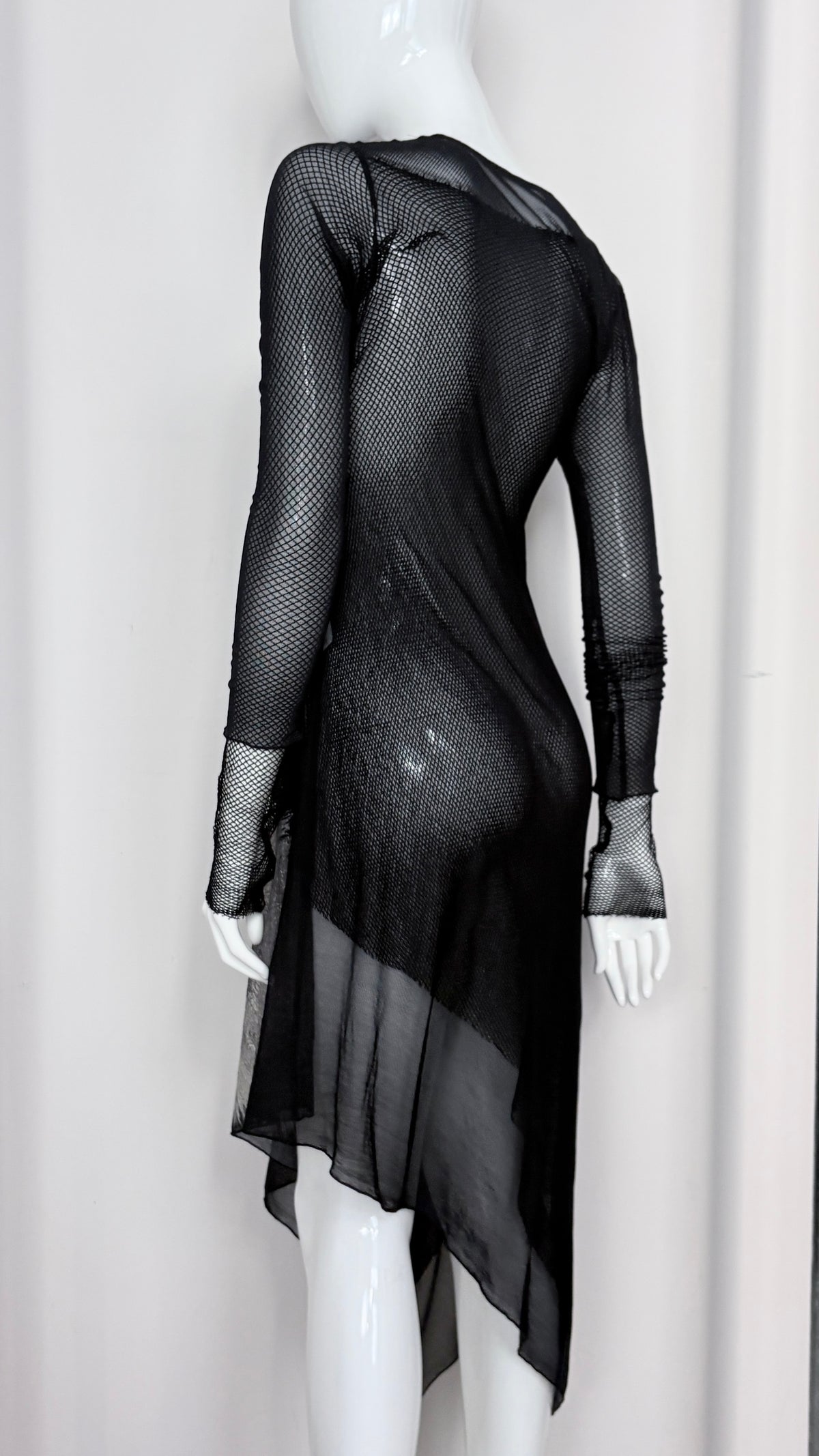 Yohji Yamamoto A/W 2011 double layer fishnet dandelion dres
