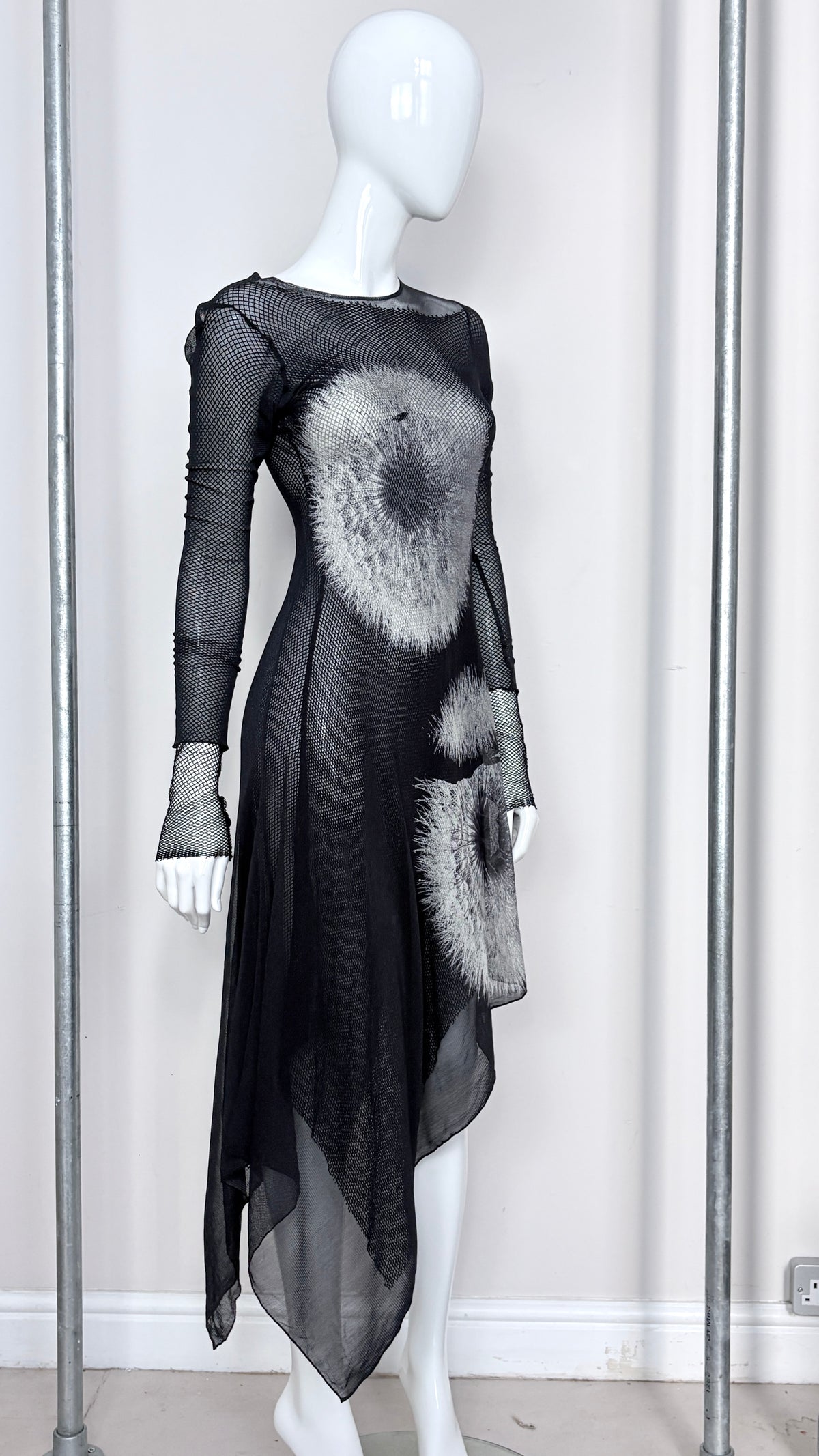 Yohji Yamamoto A/W 2011 double layer fishnet dandelion dres