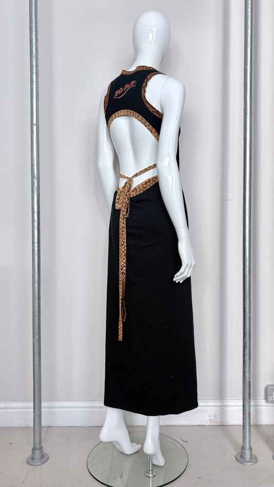 Jean Paul Gaultier racer neck wrap dress