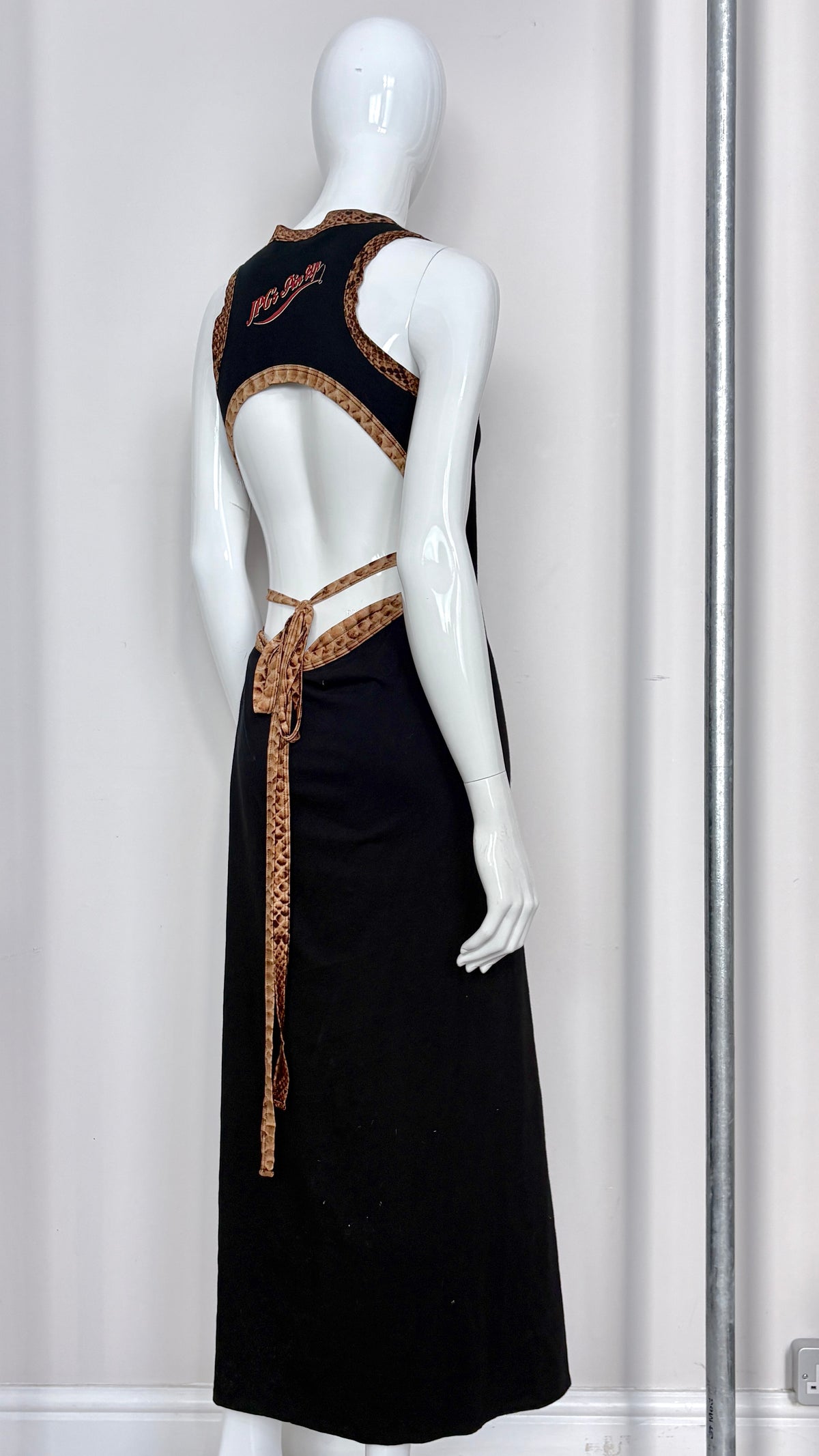 Jean Paul Gaultier racer neck wrap dress