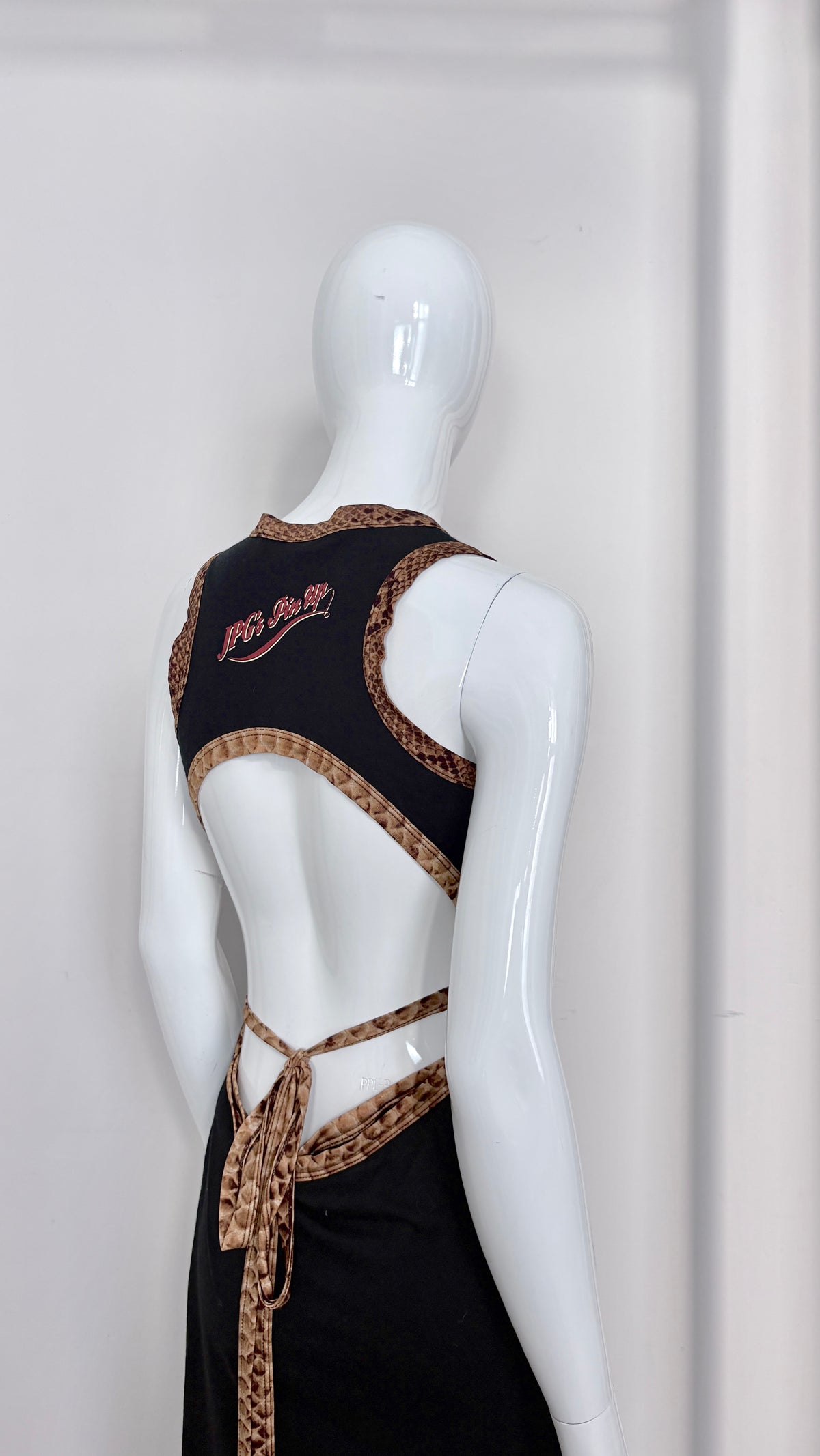 Jean Paul Gaultier racer neck wrap dress