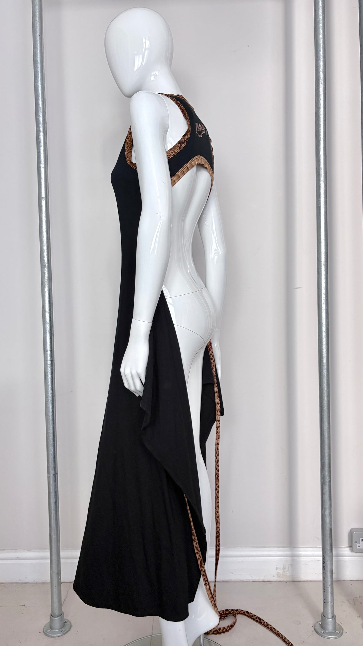 Jean Paul Gaultier racer neck wrap dress