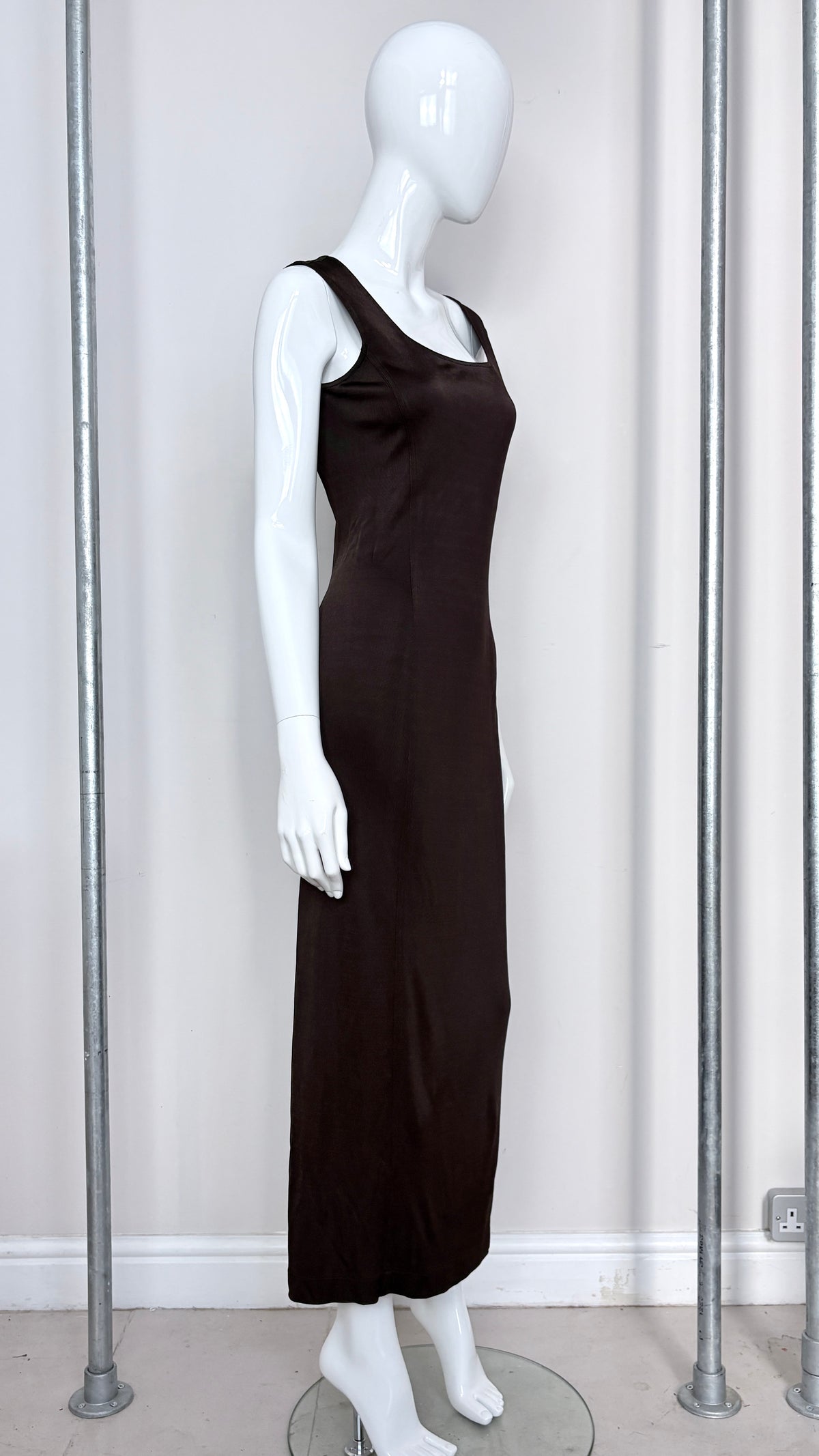 Claude Montana aubergine dress