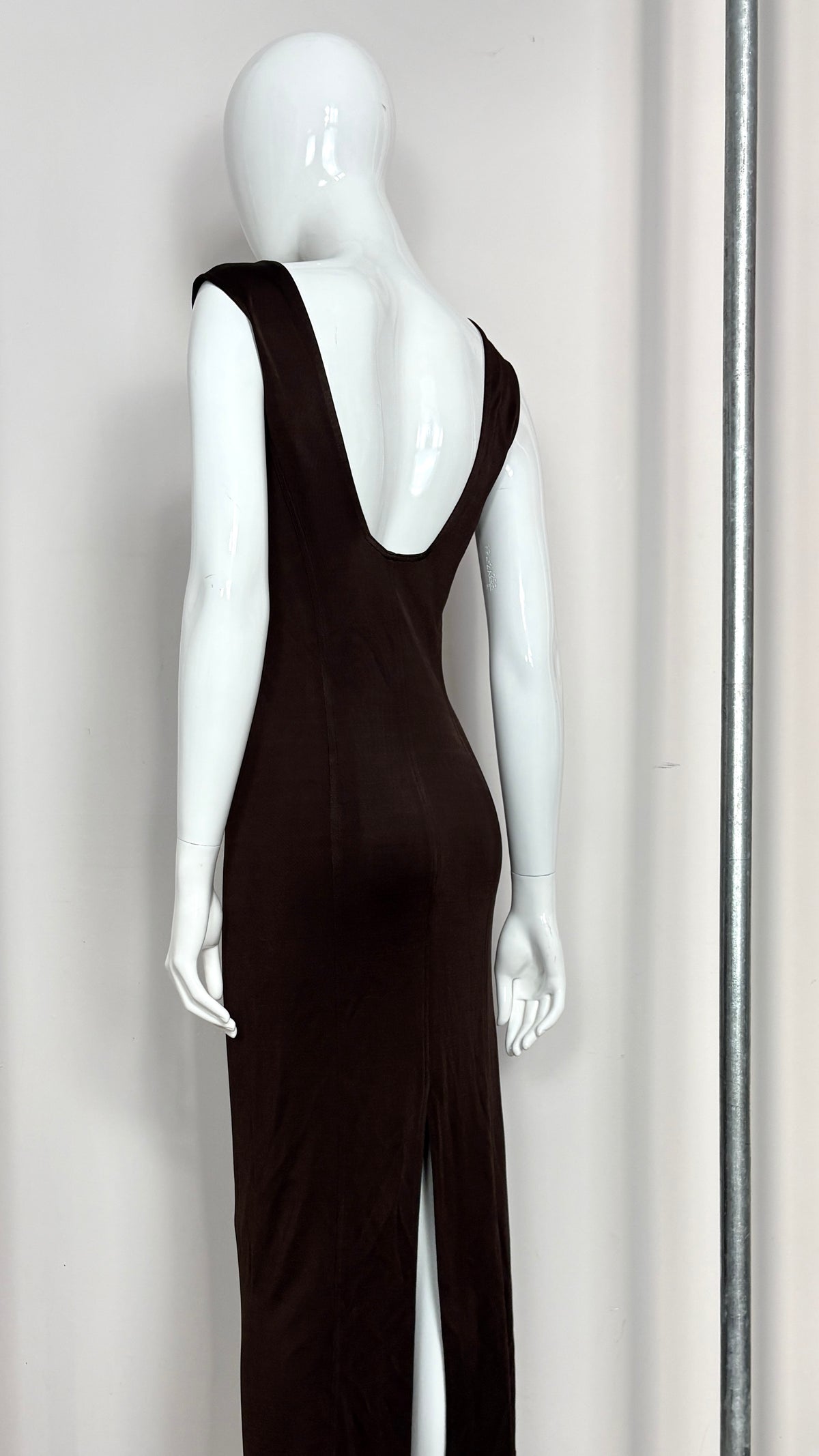 Claude Montana aubergine dress