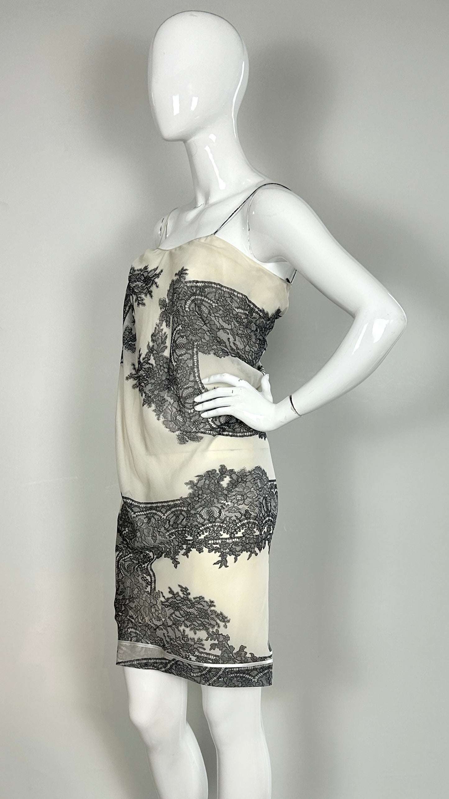 John Galliano pre-collection 2002 lace print dress