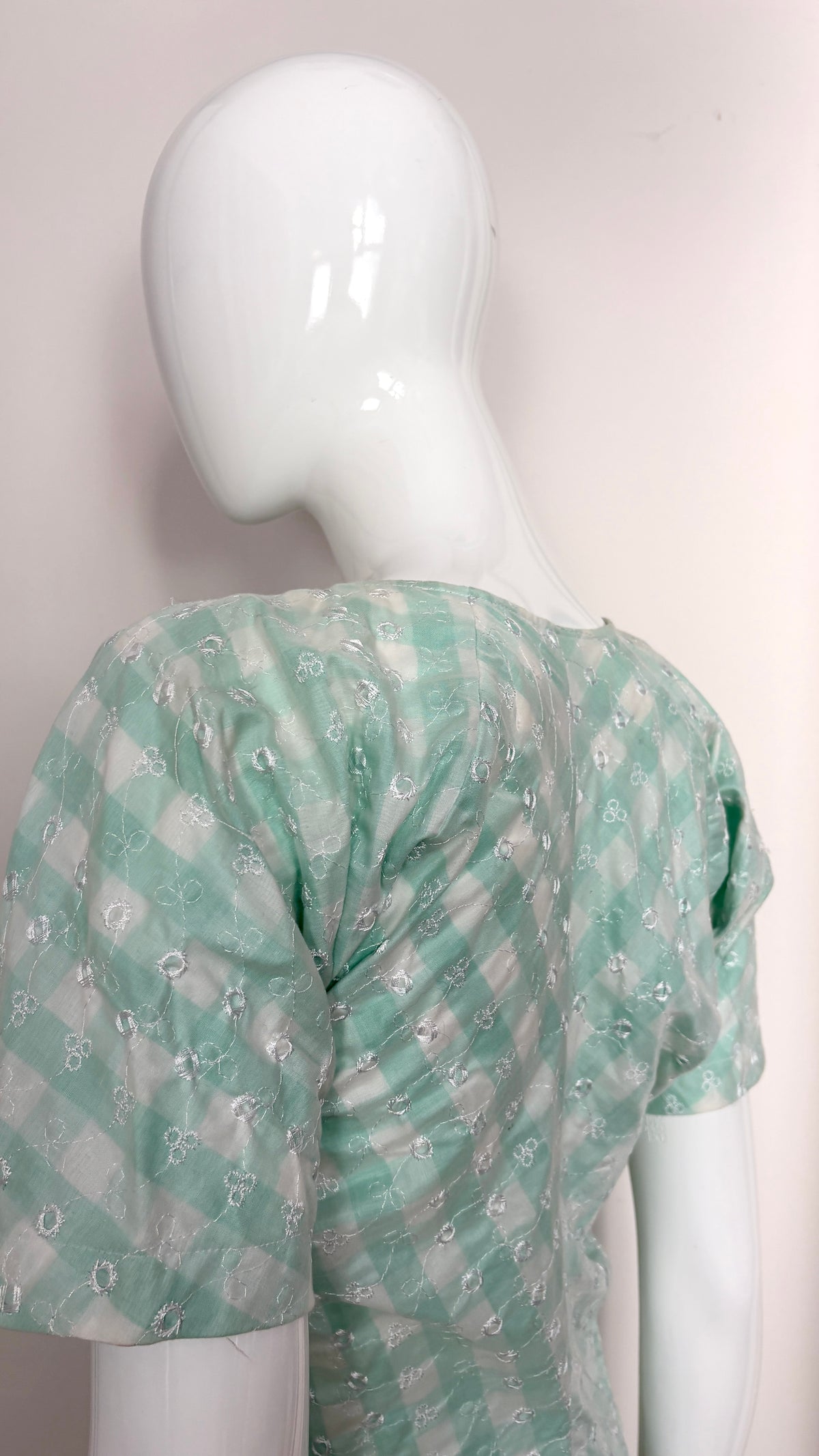 Junya Watanabe 1998 embroidered gingham dress