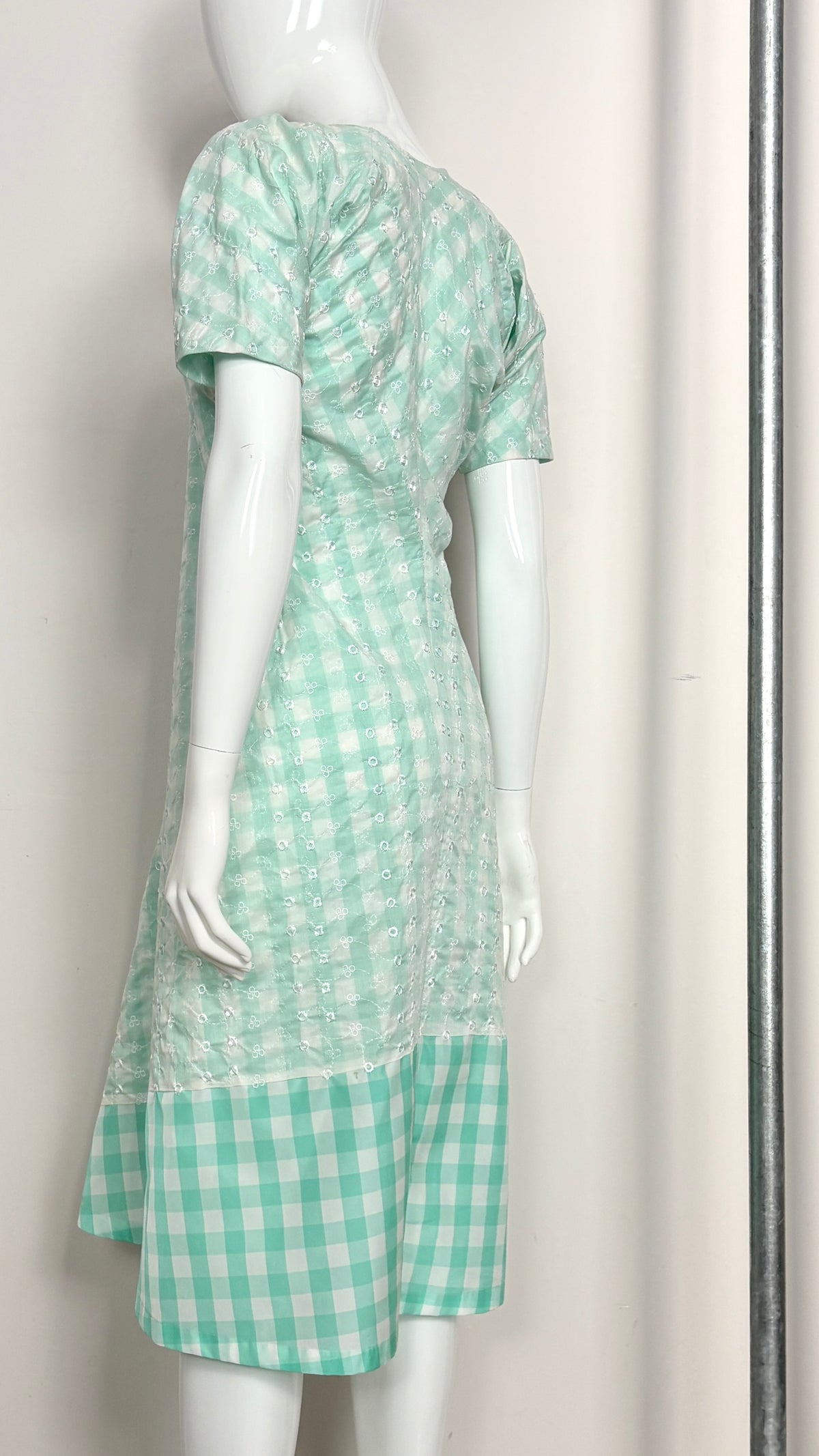 Junya Watanabe 1998 embroidered gingham dress