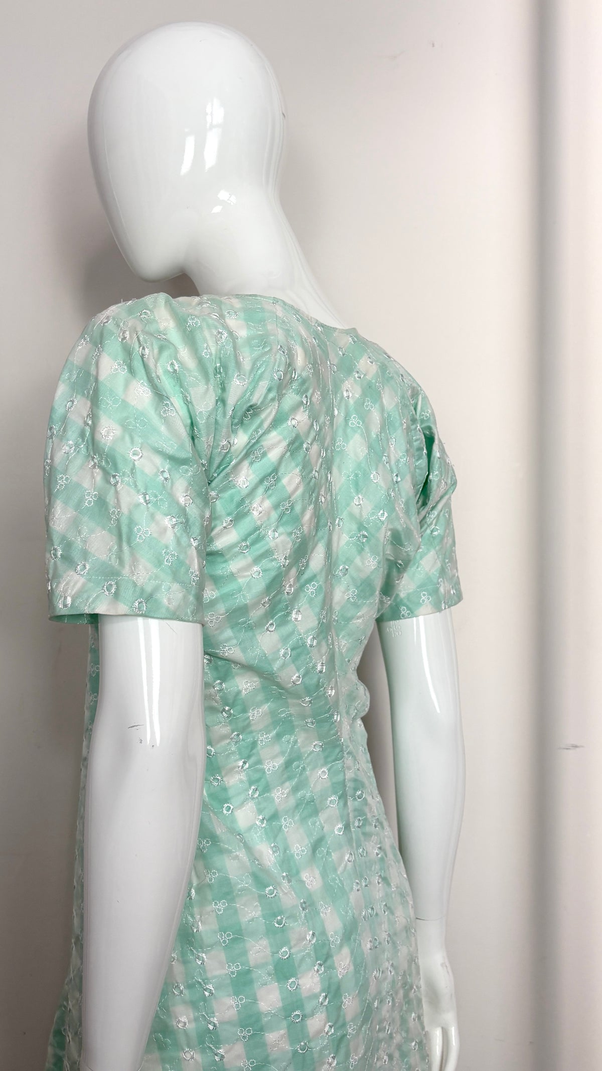 Junya Watanabe 1998 embroidered gingham dress