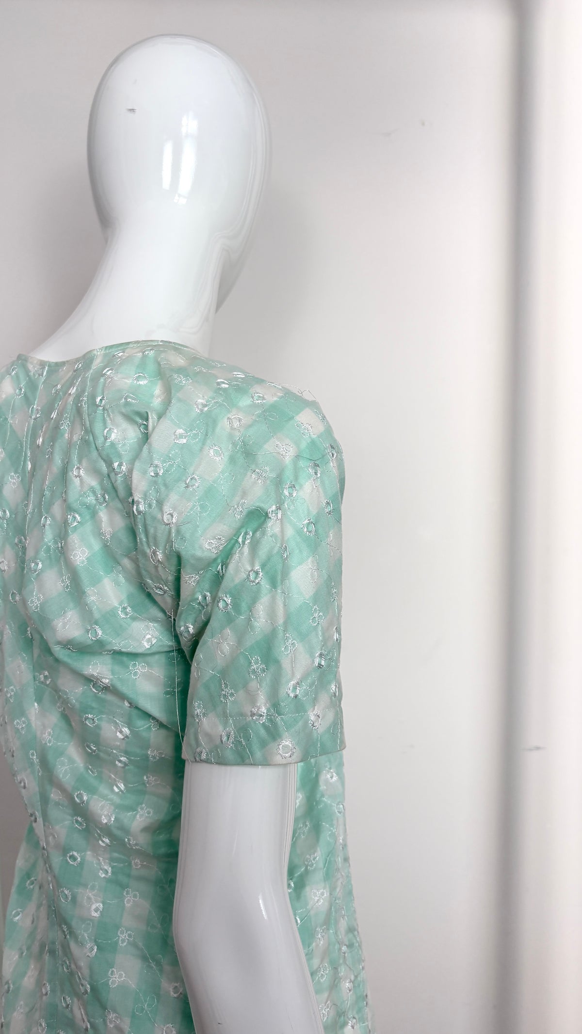 Junya Watanabe 1998 embroidered gingham dress