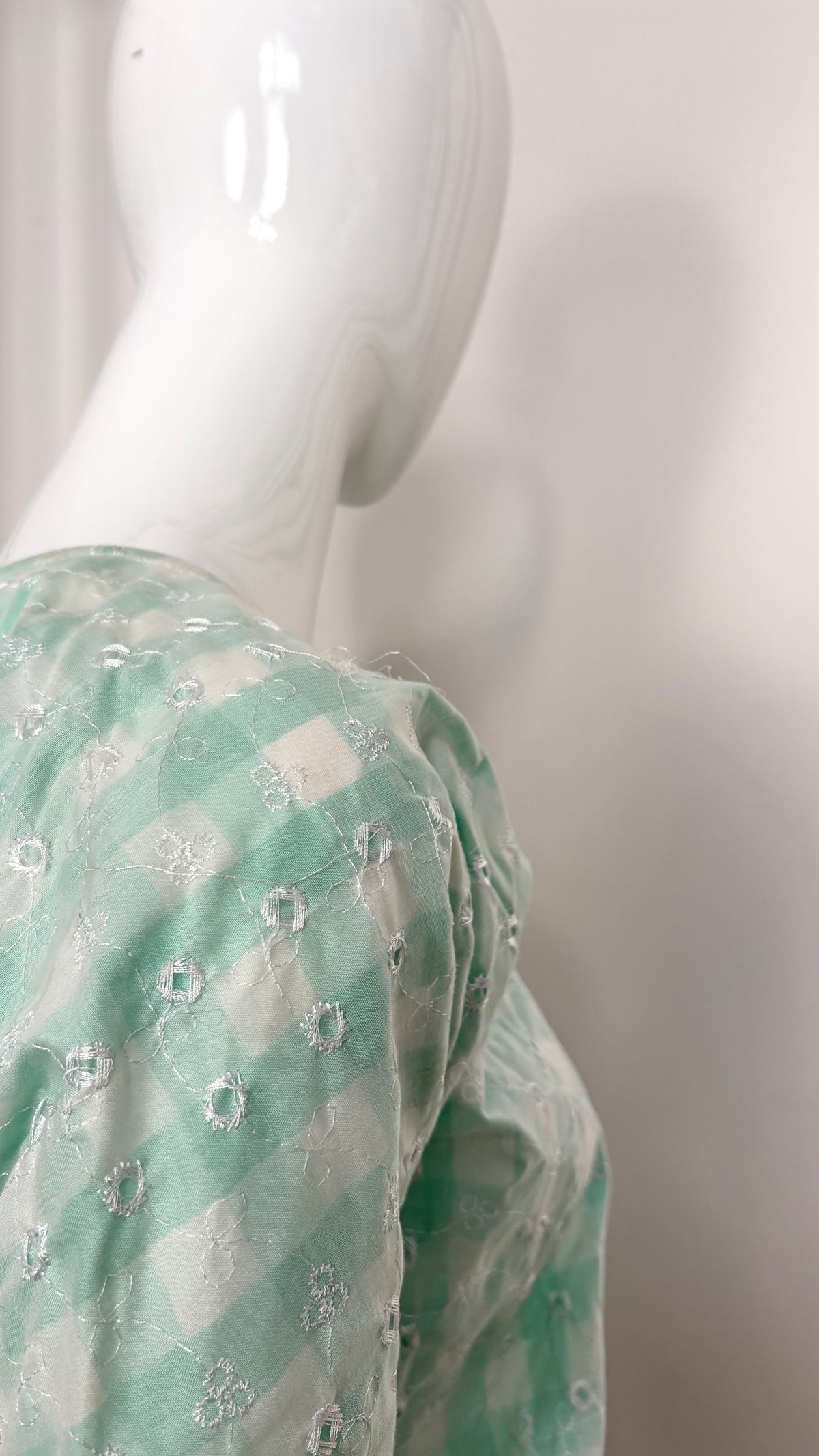 Junya Watanabe 1998 embroidered gingham dress