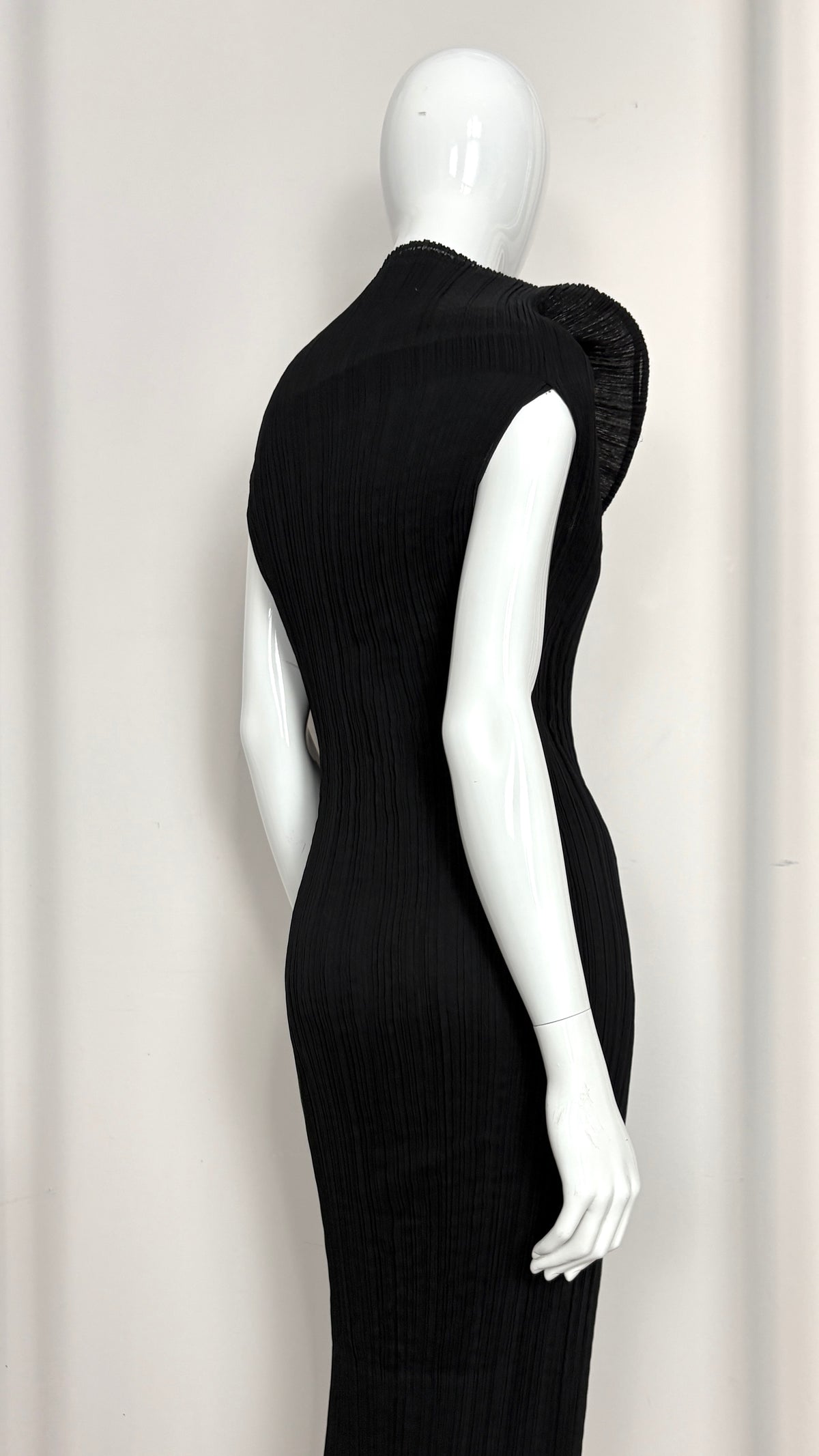 Issey Miyake pleated column wrap dress