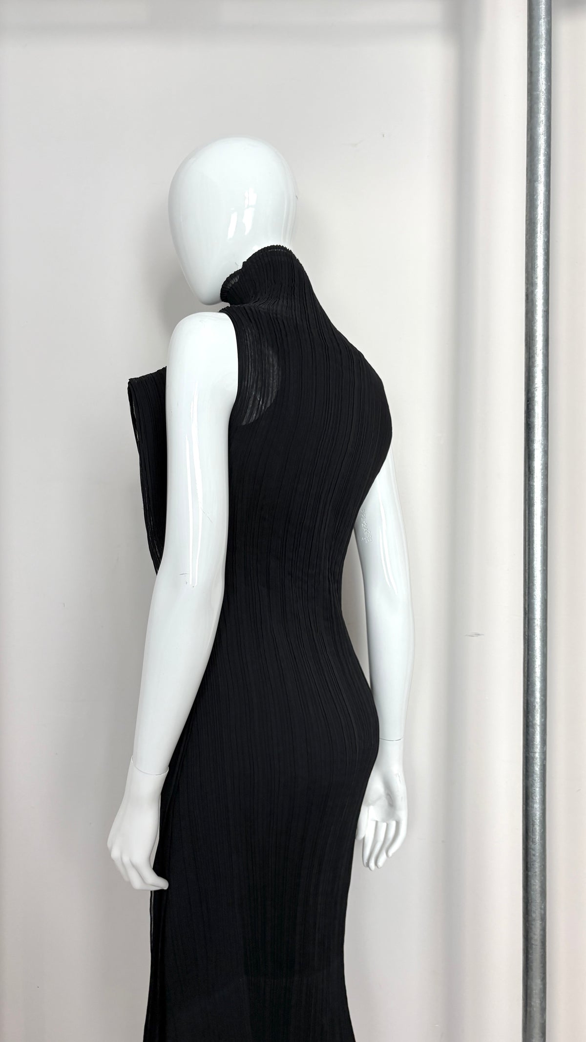 Issey Miyake pleated column wrap dress