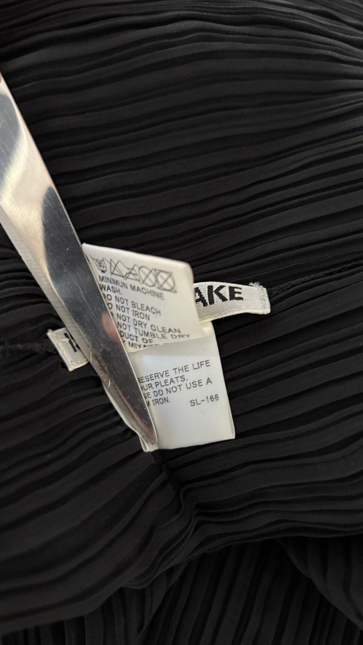 Issey Miyake pleated column wrap dress