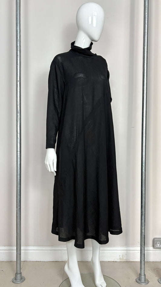 Issey Miyake plantation diagonally cut tent dress
