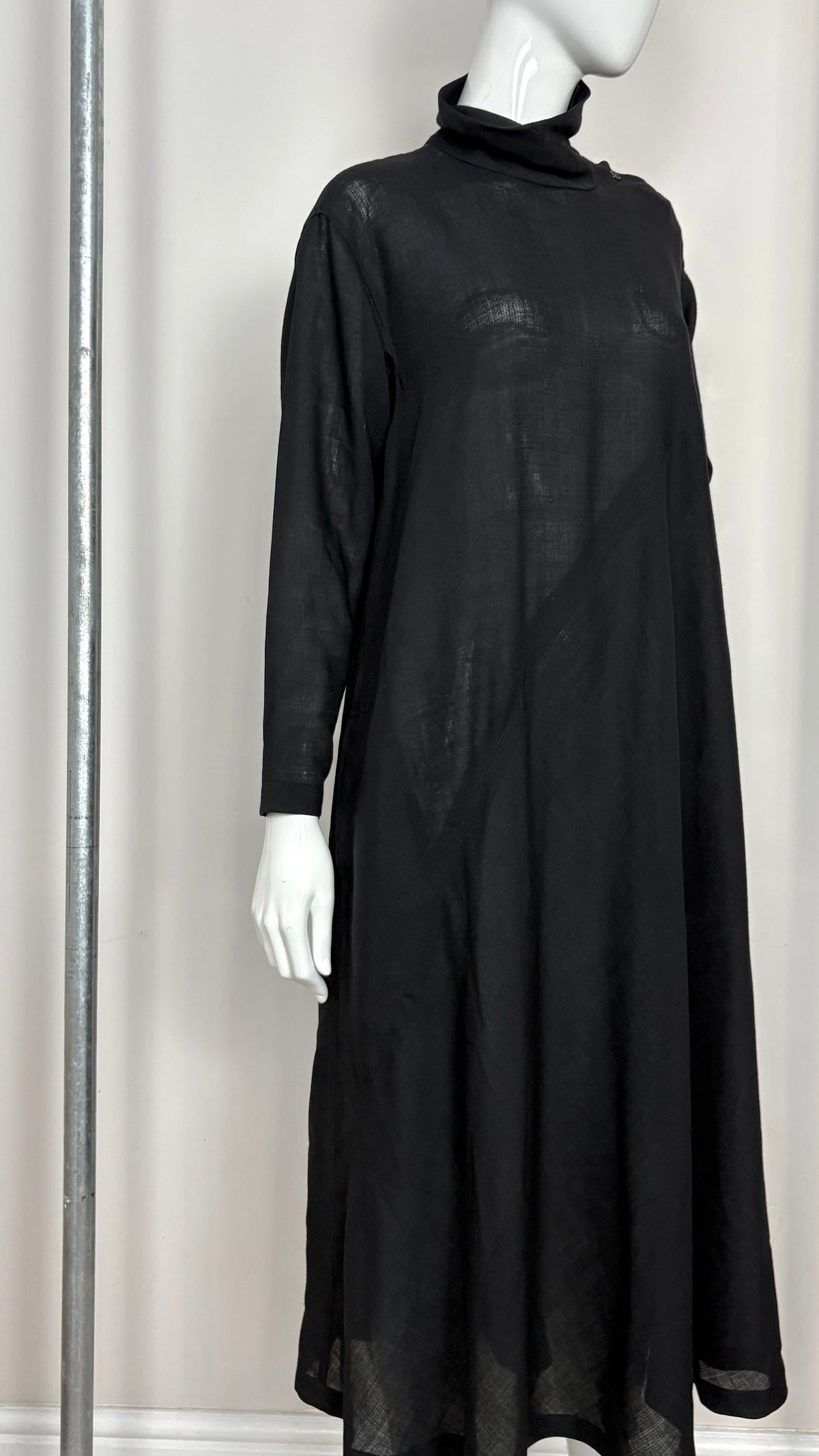 Issey Miyake plantation diagonally cut tent dress