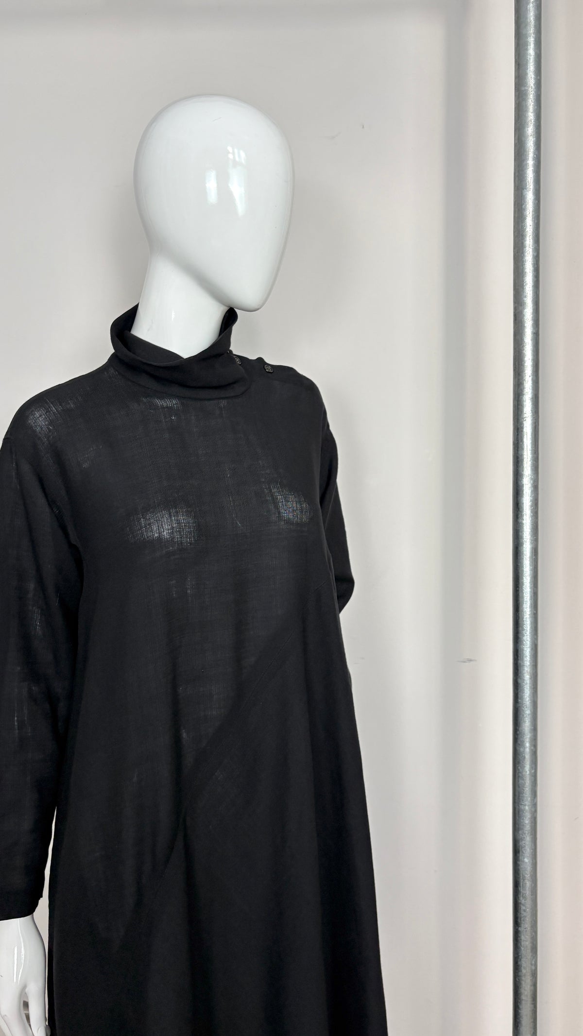 Issey Miyake plantation diagonally cut tent dress