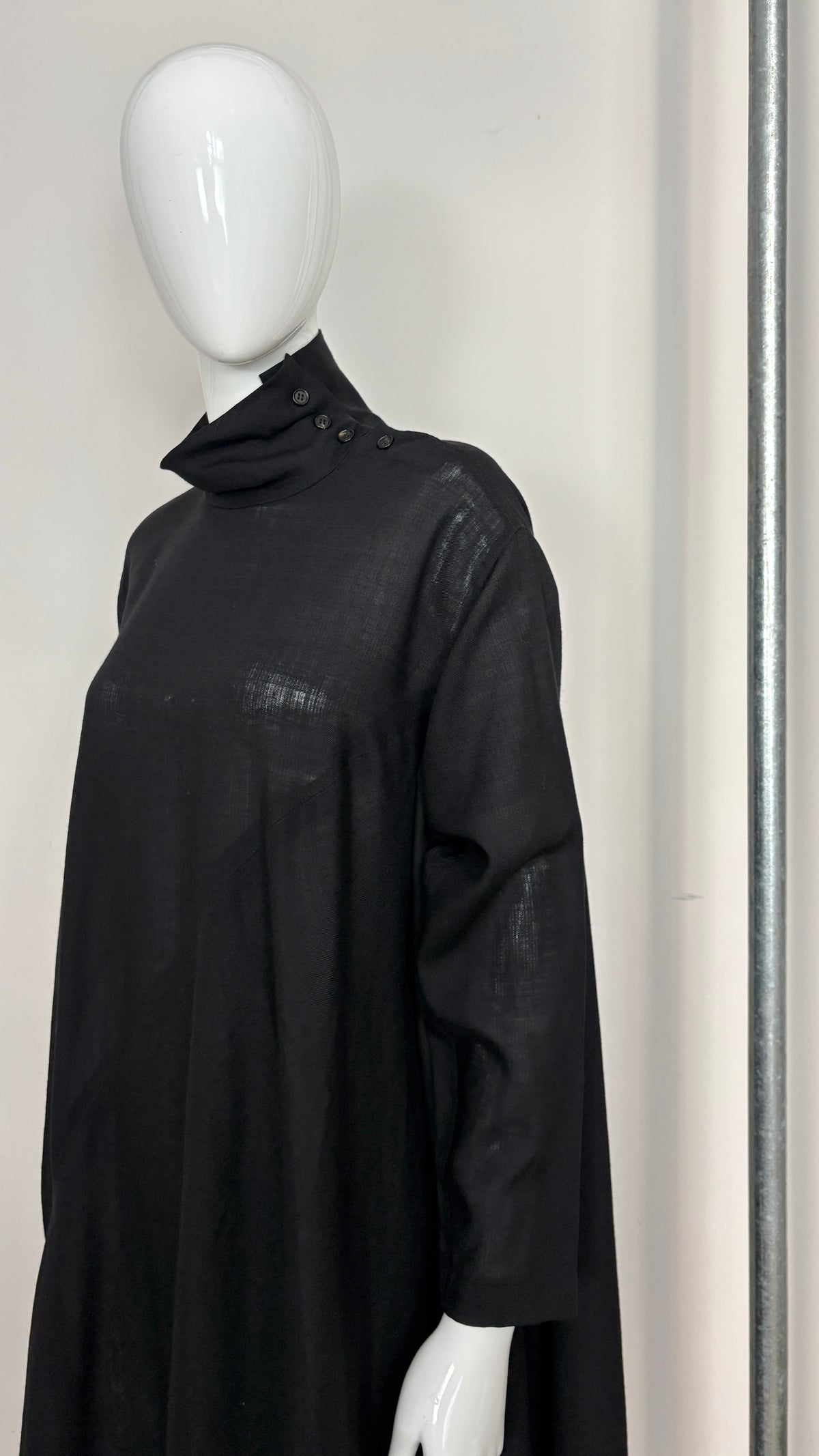 Issey Miyake plantation diagonally cut tent dress