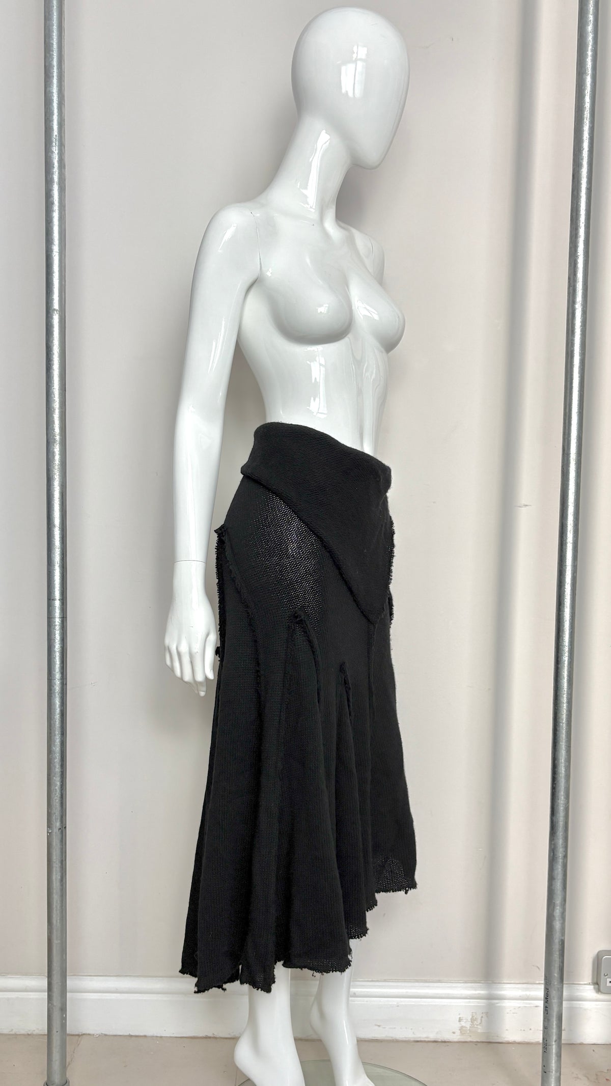 Comme des Garcons A/W 2002 raw edge knit skirt