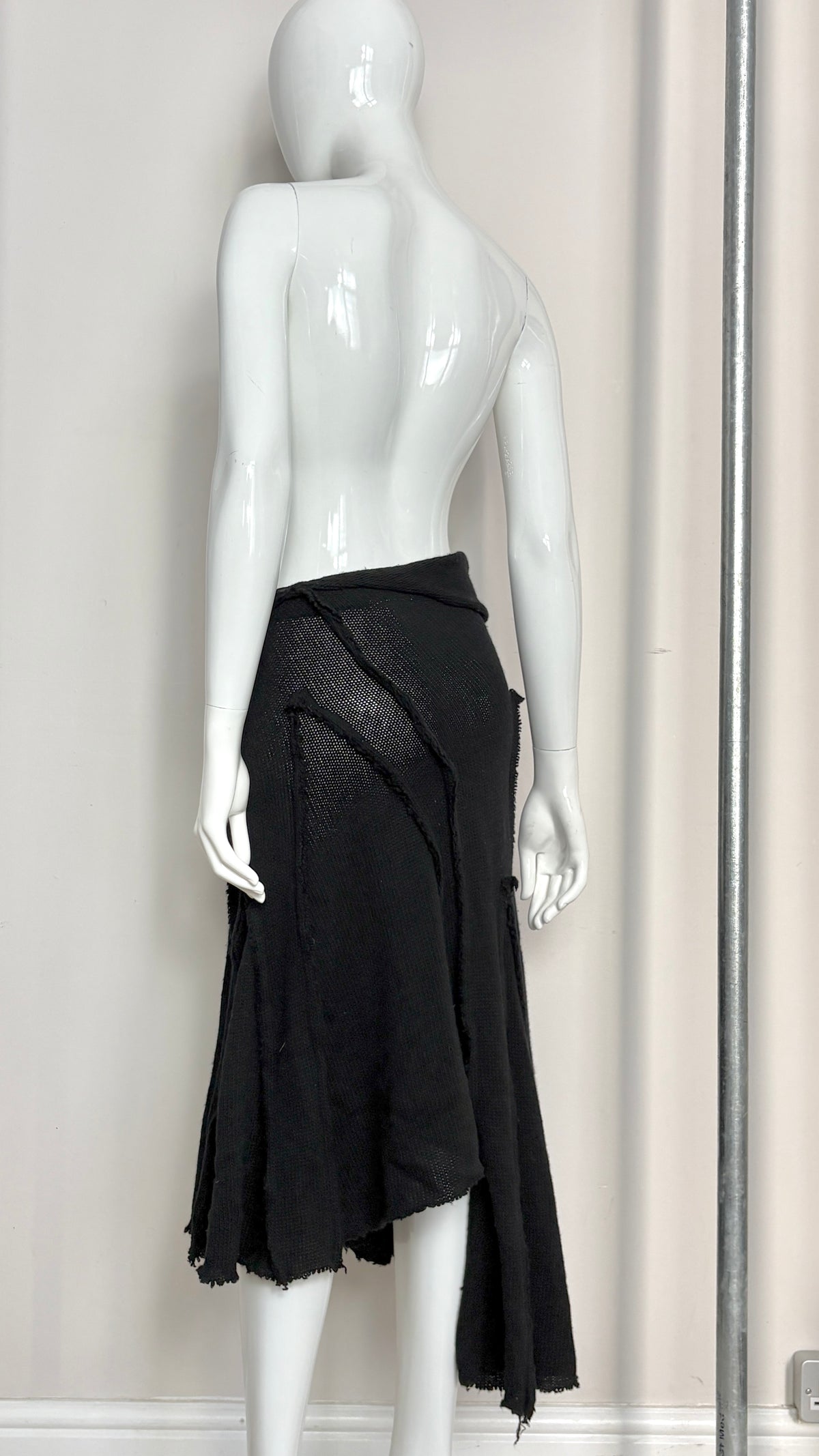 Comme des Garcons A/W 2002 raw edge knit skirt