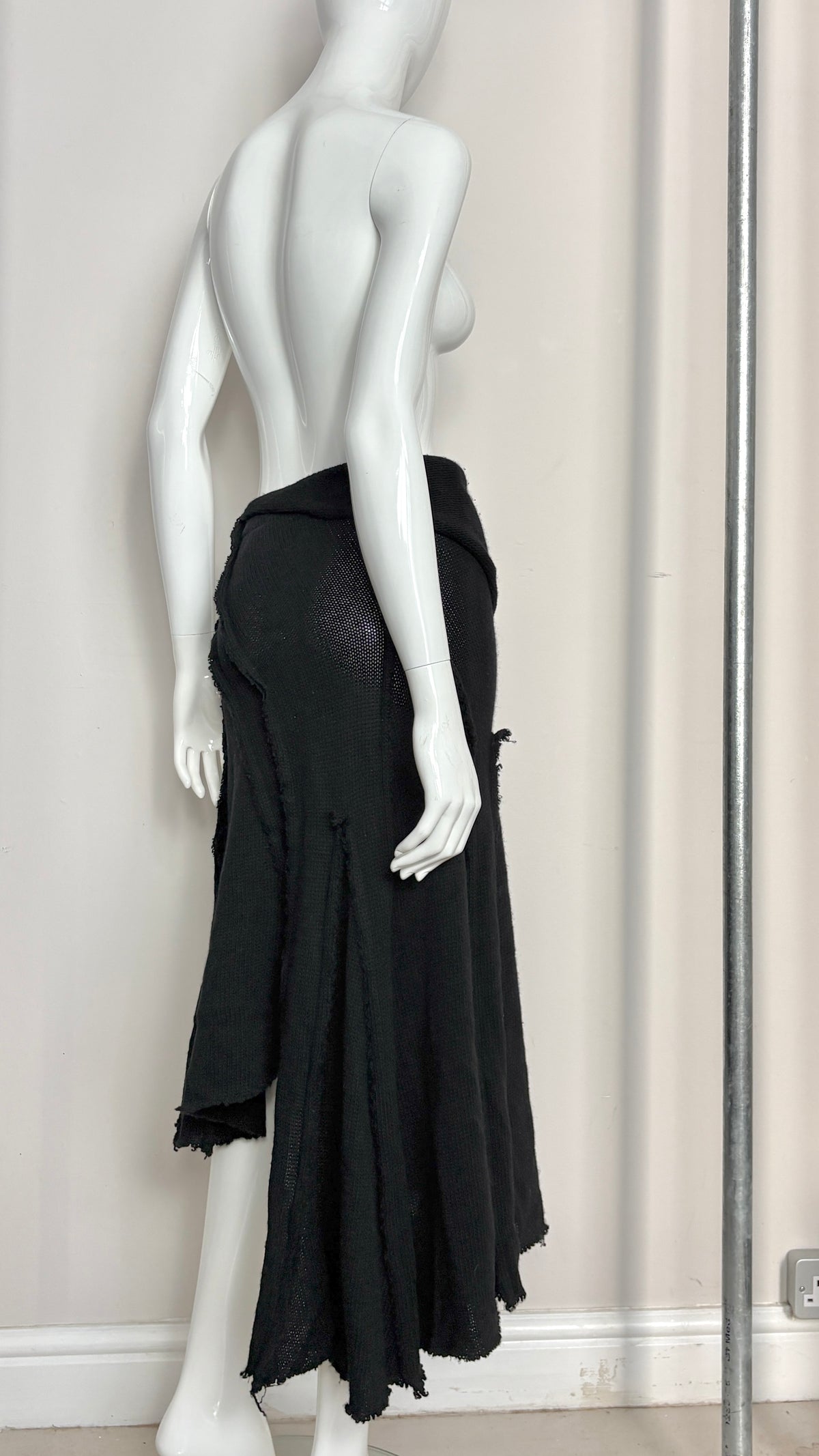 Comme des Garcons A/W 2002 raw edge knit skirt