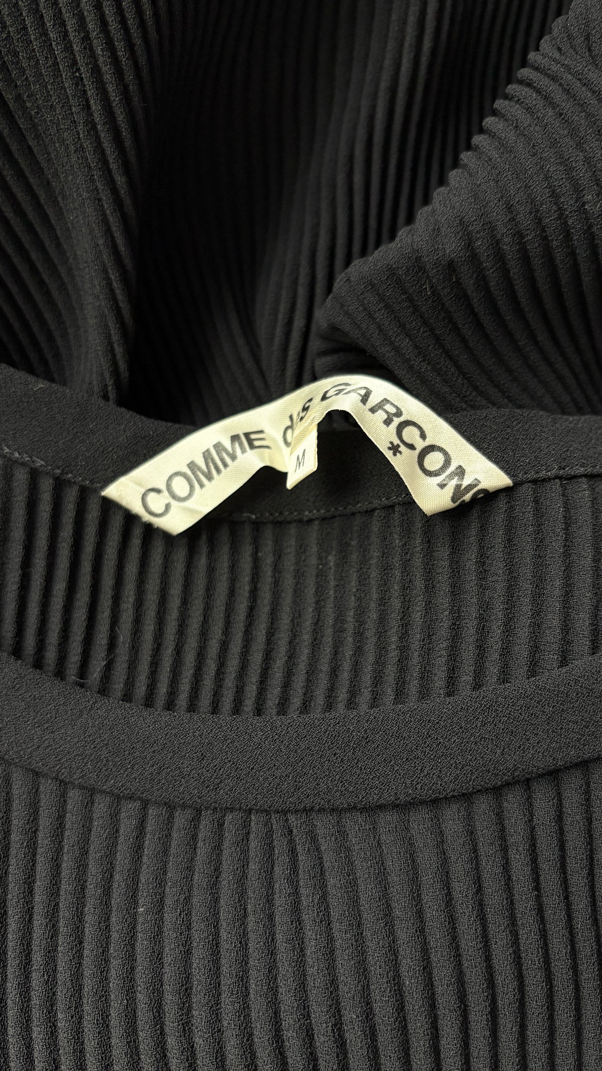 Comme des Garcons pleated crepe top (early label)