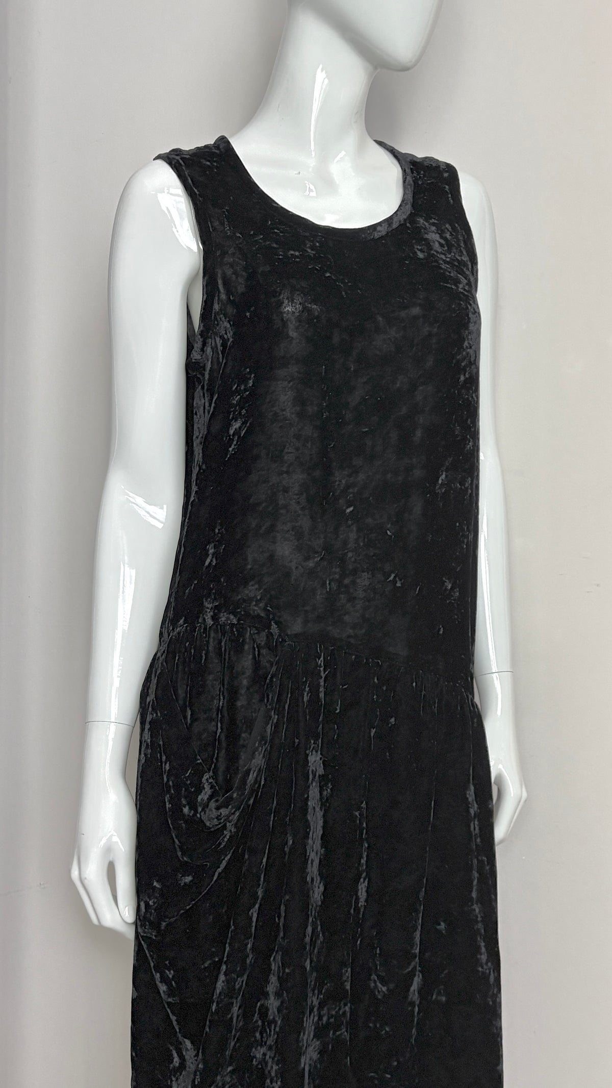 Comme des Garcons tricot crushed velvet dress