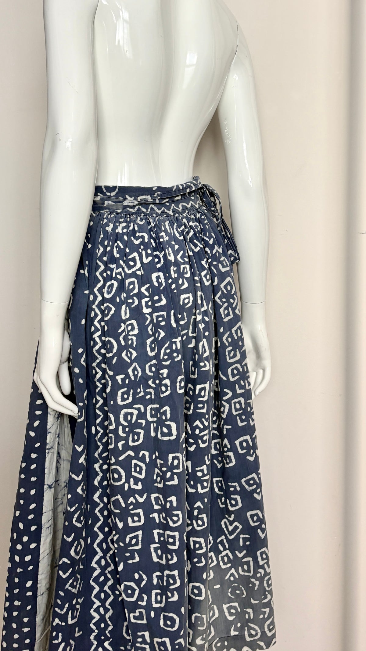 Comme des Garcons early collection (80's) wax resist wrap skirt