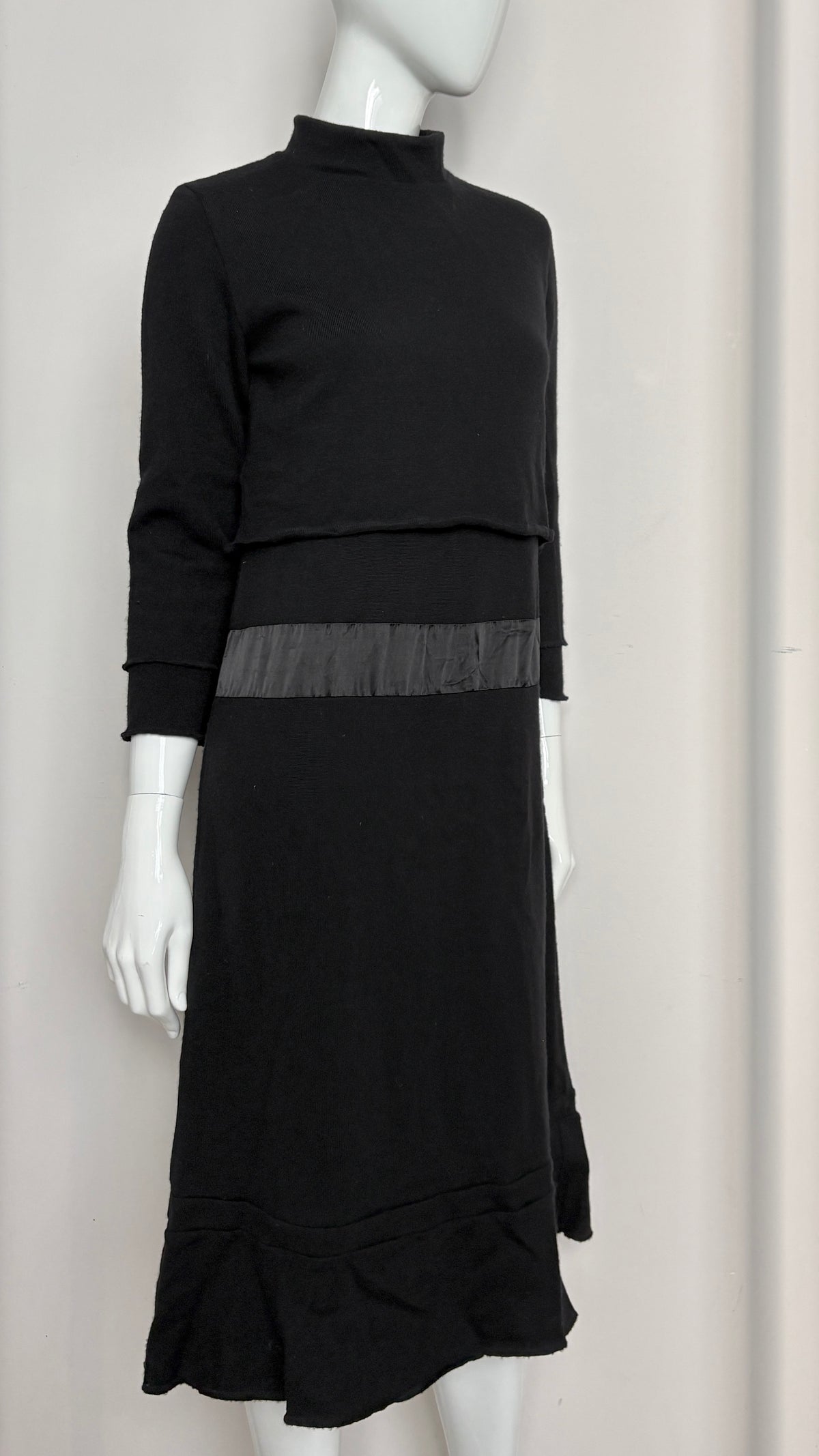 Comme des Garcons wool dress with satin panel