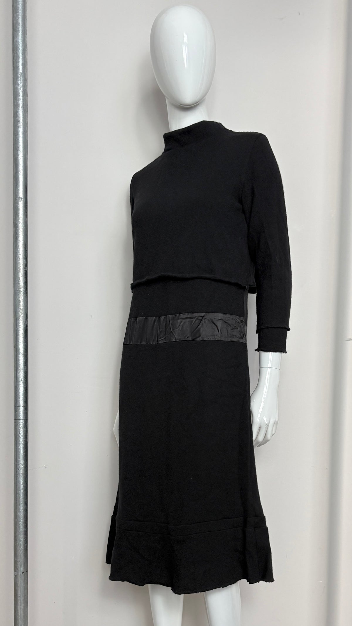Comme des Garcons wool dress with satin panel