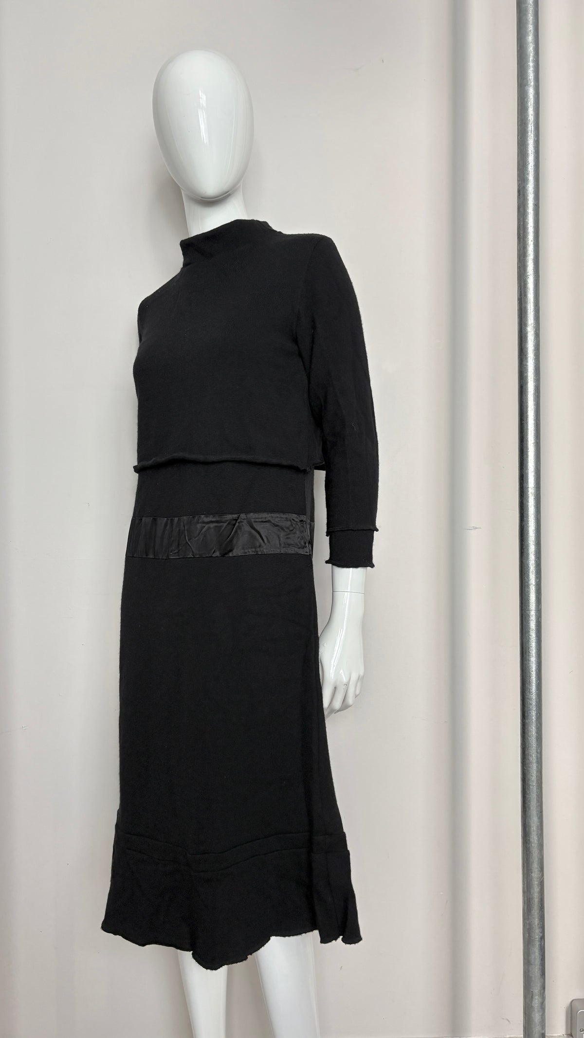 Comme des Garcons wool dress with satin panel