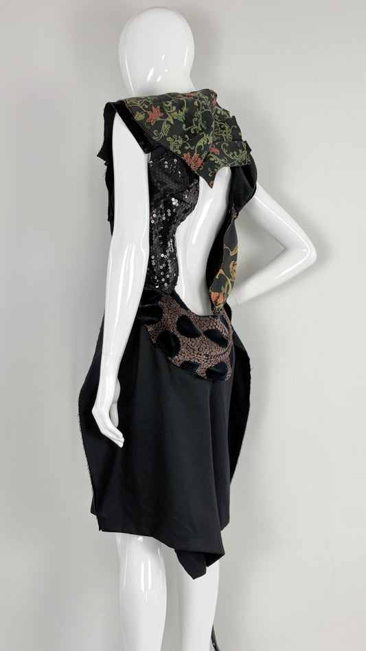 Comme des Garcons S/S 2010 structural wool dress with 3D puzzle piece back