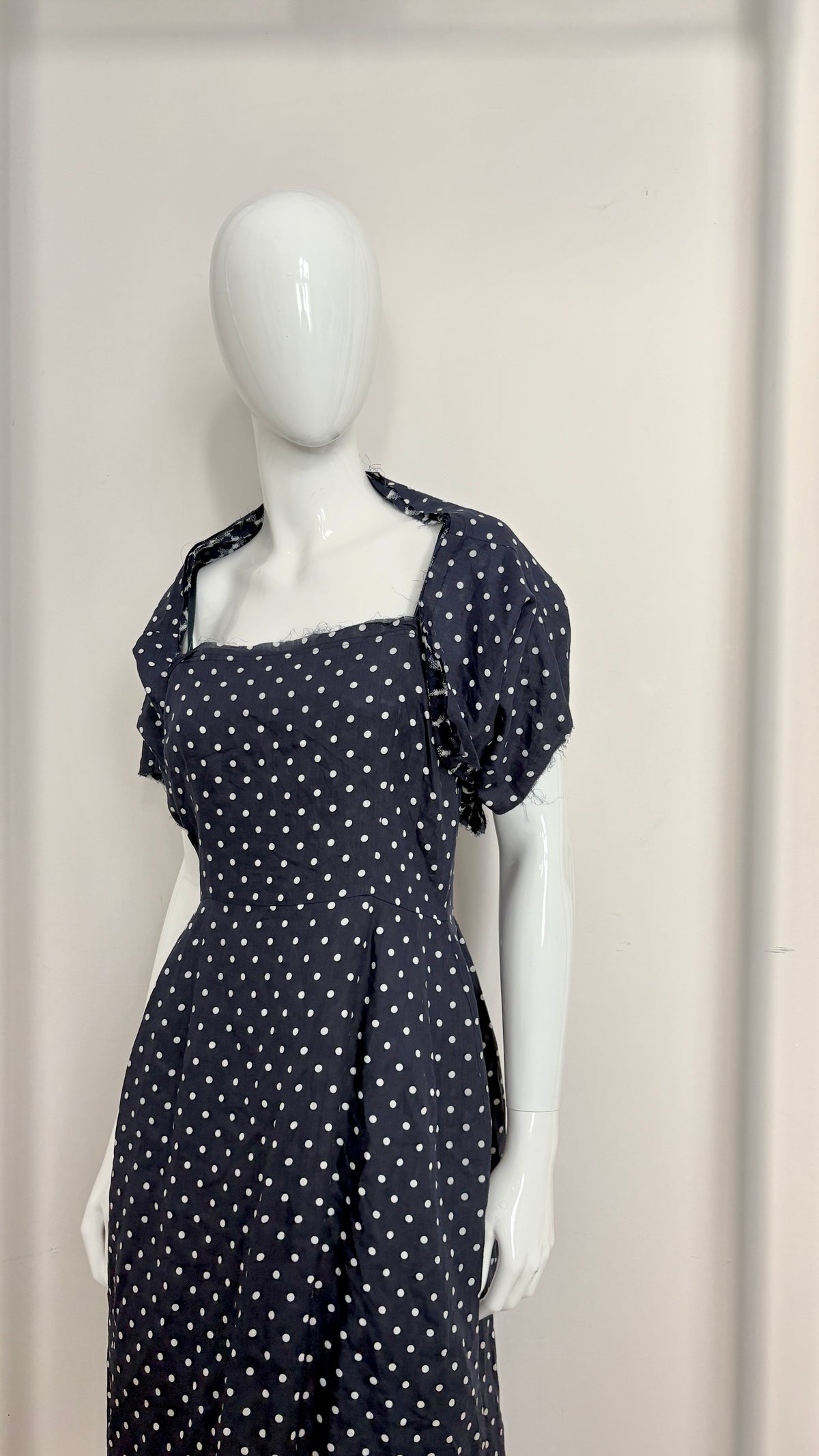 Comme des Garcons 1997 polkadot draped bolero and dress ensemble