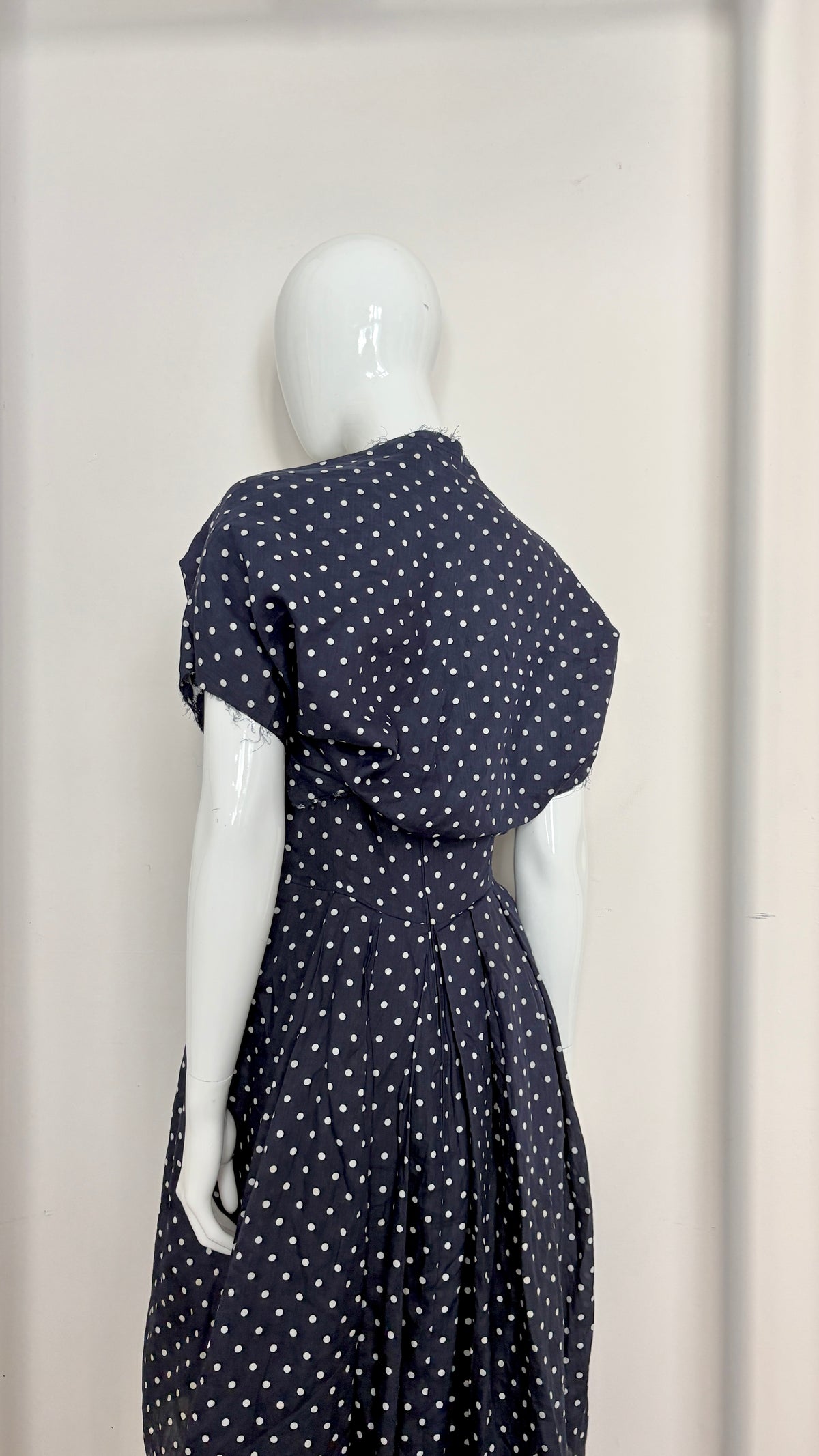 Comme des Garcons 1997 polkadot draped bolero and dress ensemble
