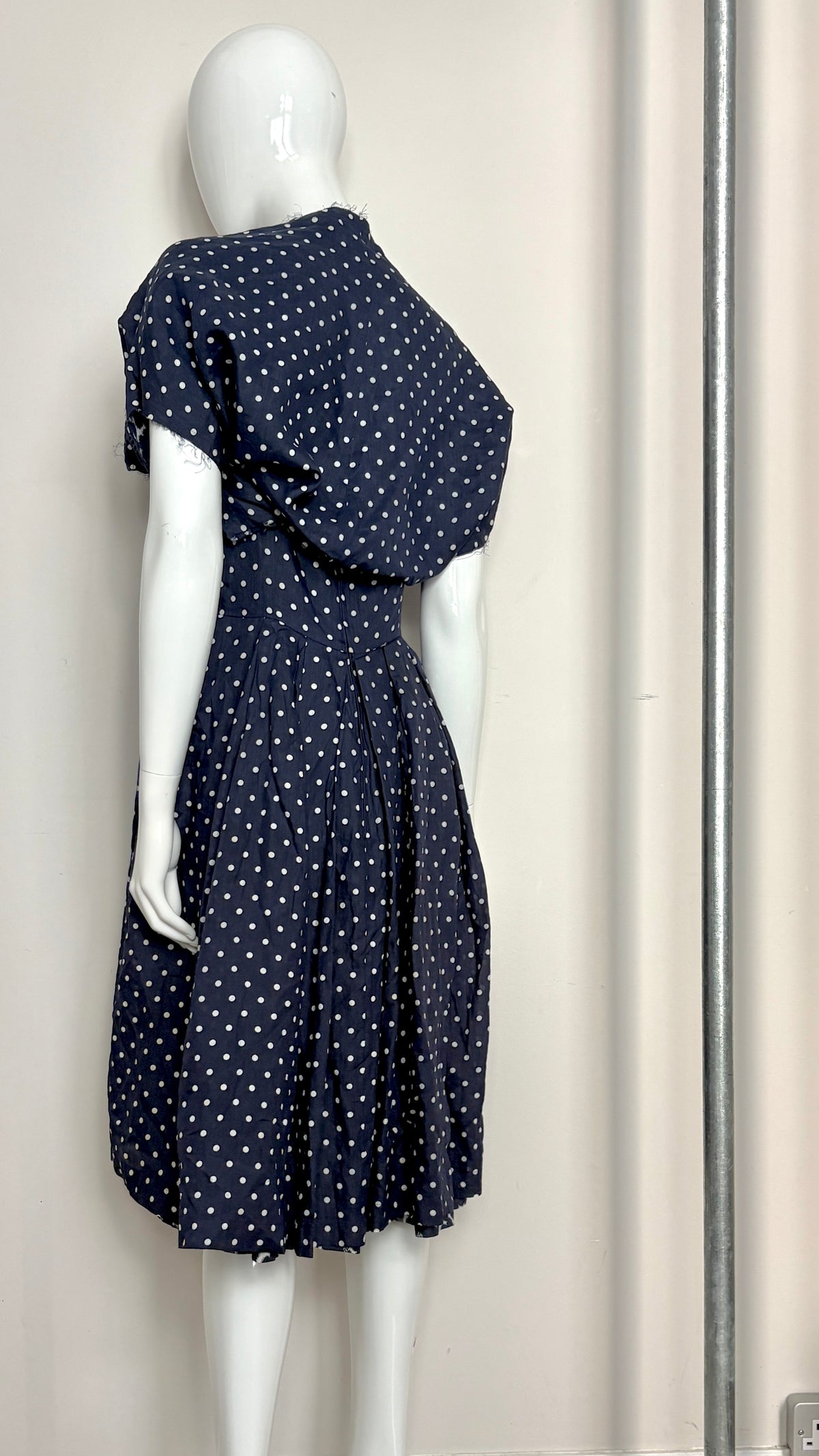 Comme des Garcons 1997 polkadot draped bolero and dress ensemble