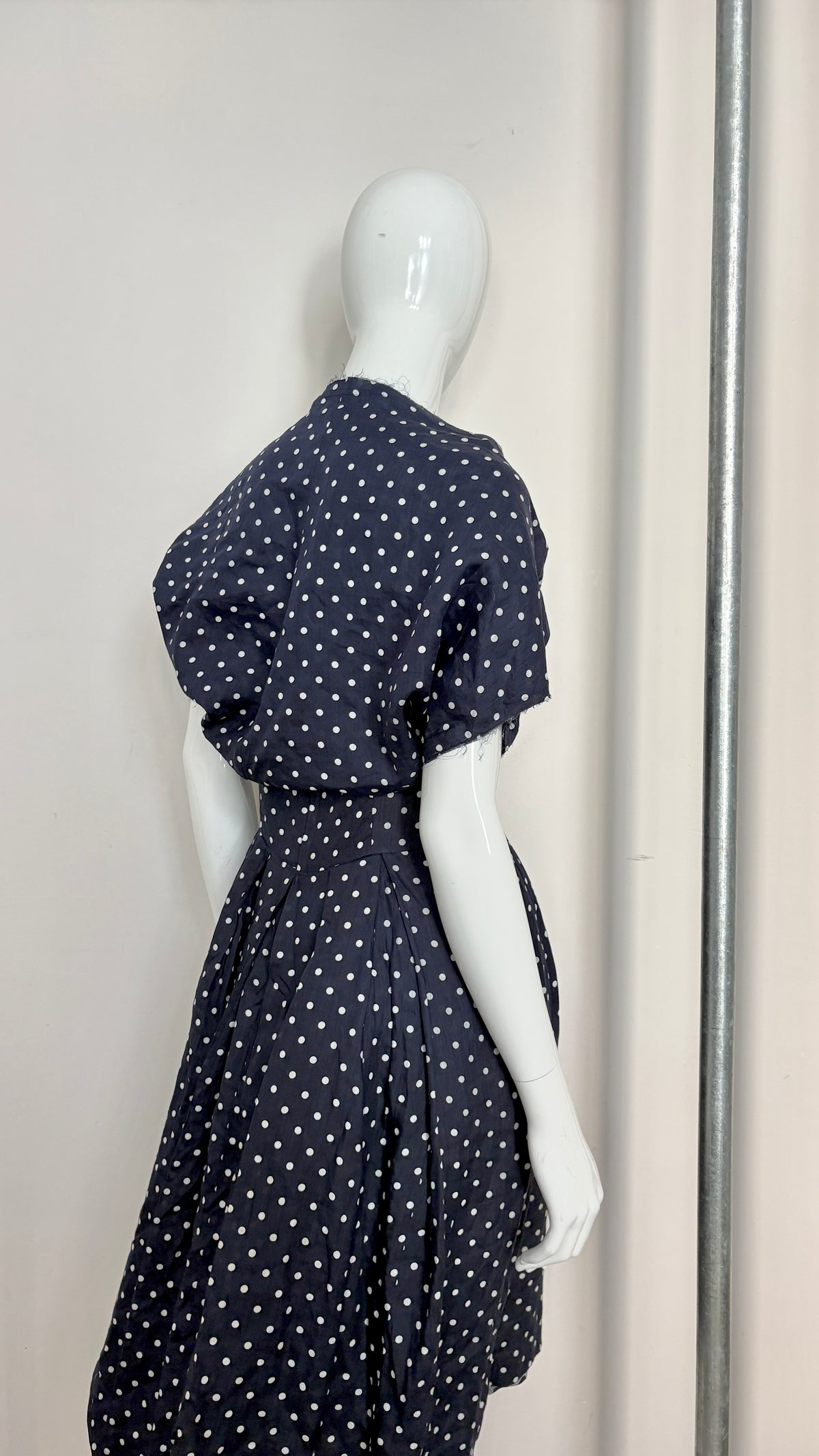 Comme des Garcons 1997 polkadot draped bolero and dress ensemble