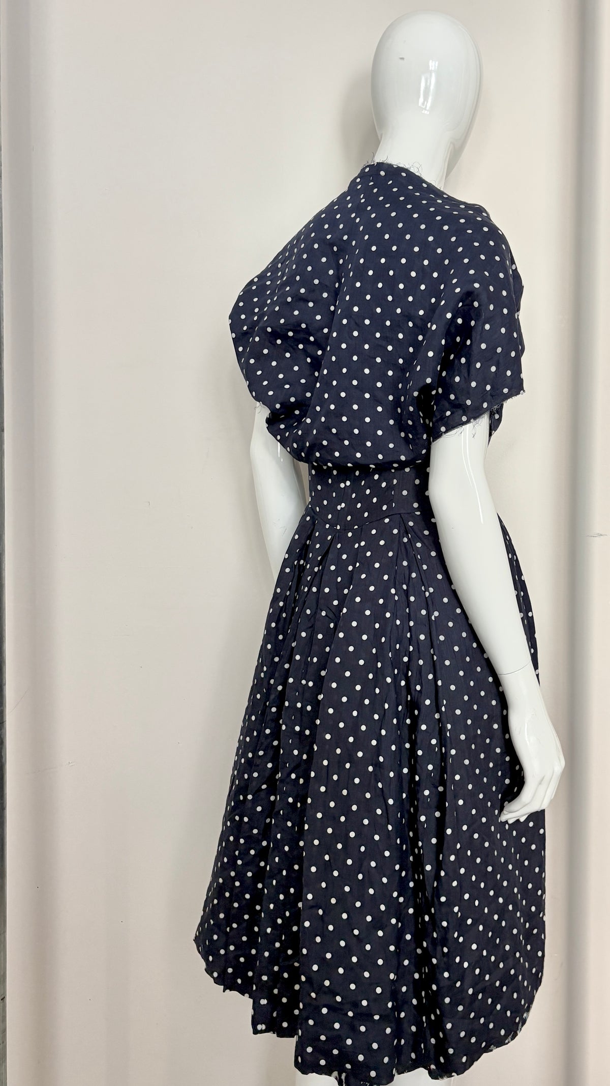 Comme des Garcons 1997 polkadot draped bolero and dress ensemble