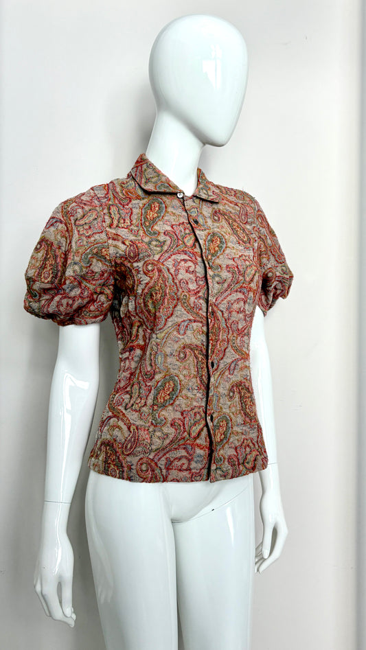 Comme des Garcons floral tapestry blouse
