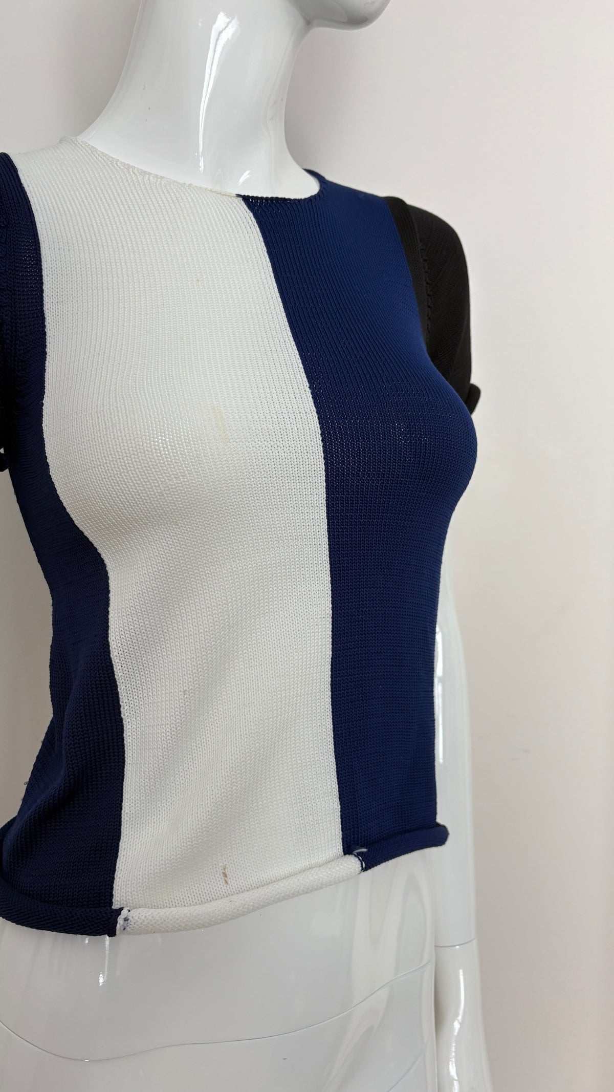 Comme des Garcons colour block knitted blouse