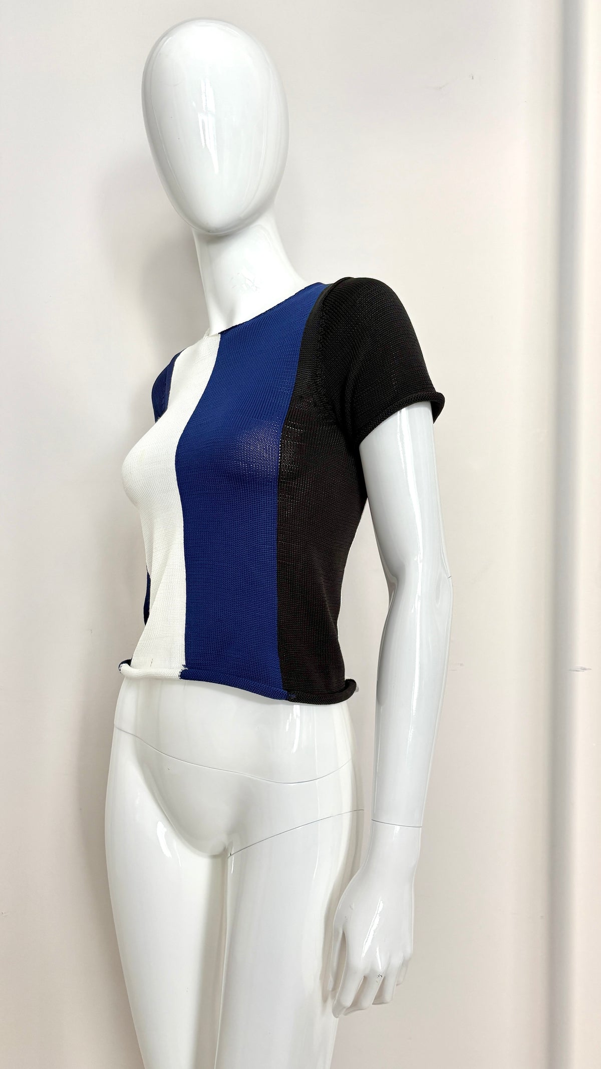 Comme des Garcons colour block knitted blouse