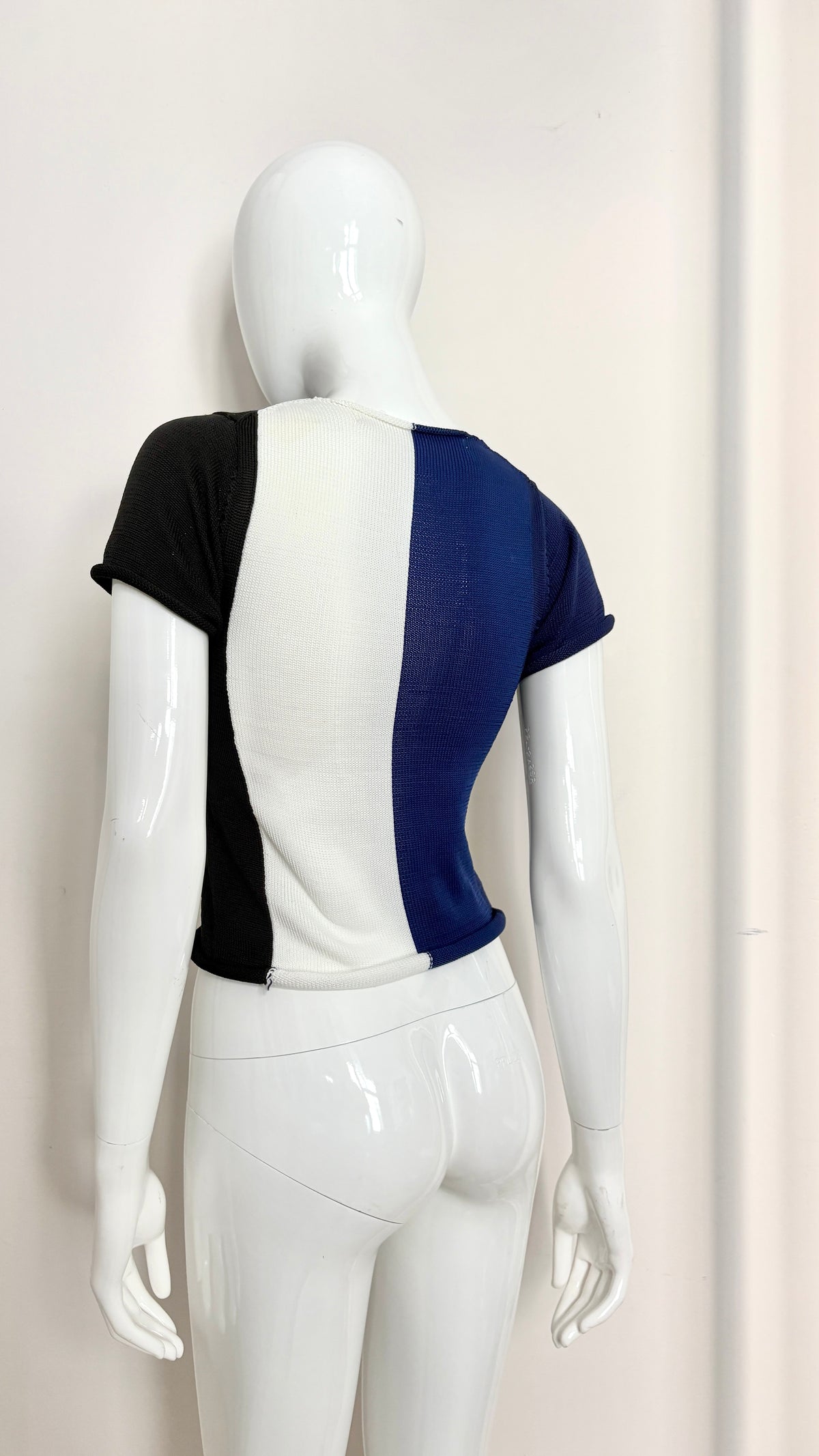 Comme des Garcons colour block knitted blouse
