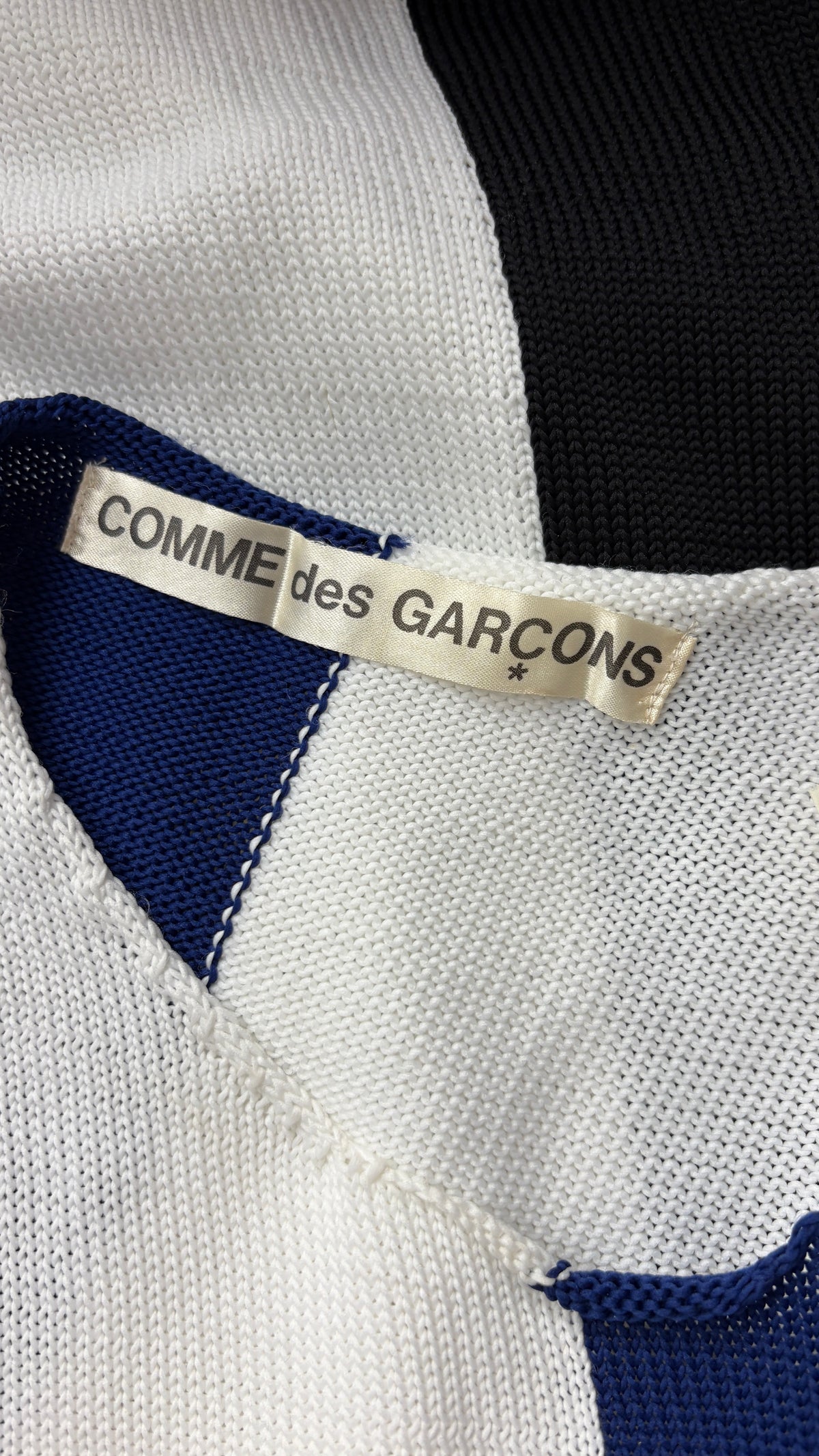 Comme des Garcons colour block knitted blouse