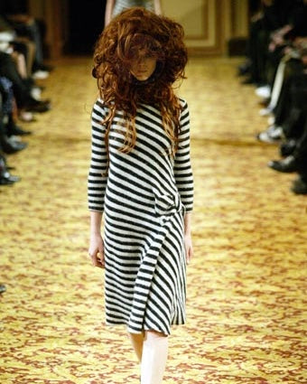 Junya Watanabe A/W 2003 integrated raw edge tweed bow dress