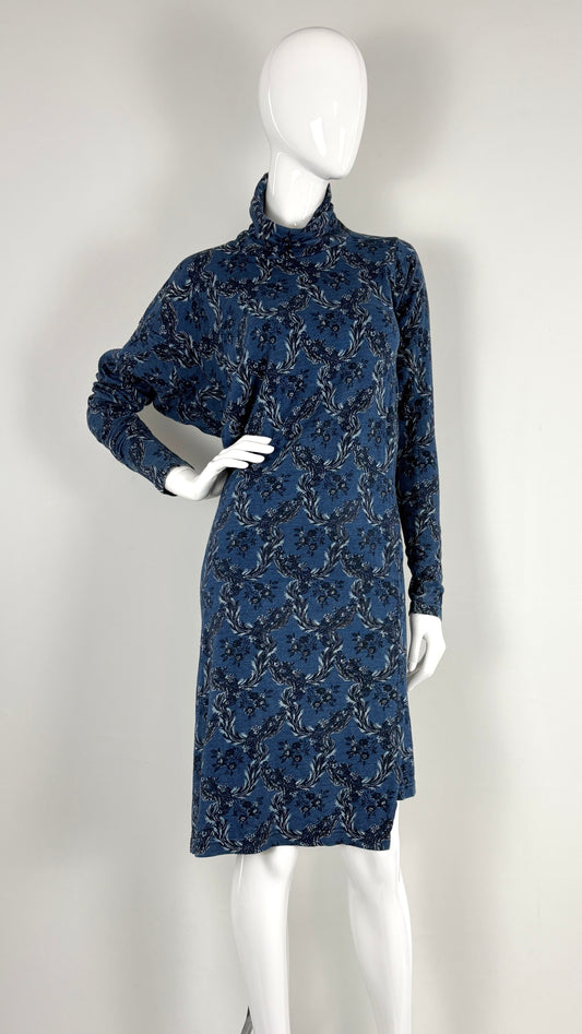 Vivienne Westwood A/W 1996 floral denim look jersey dress