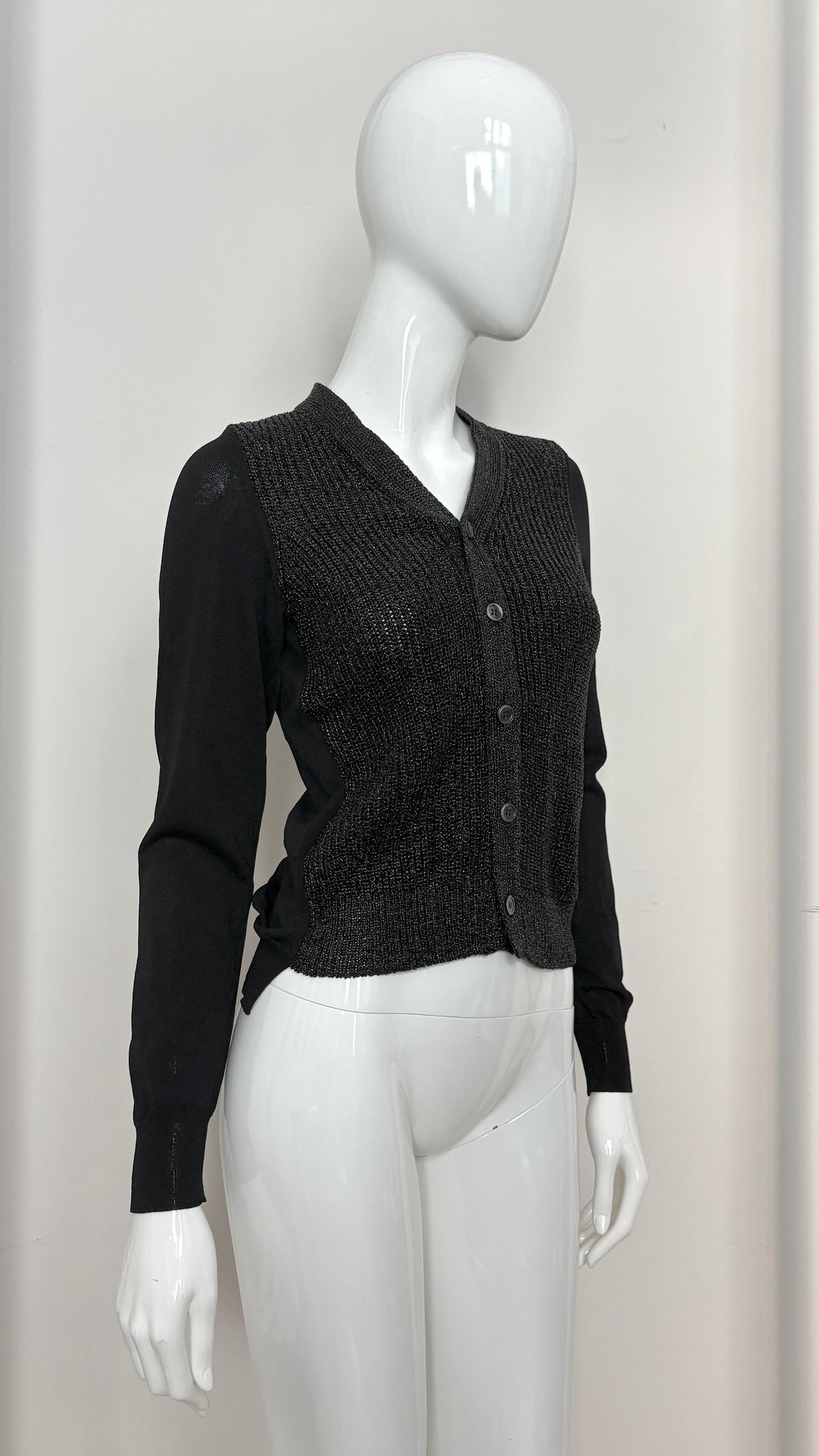 Comme des Garcons 2005 trompe l'oeil cardigan effect jumper