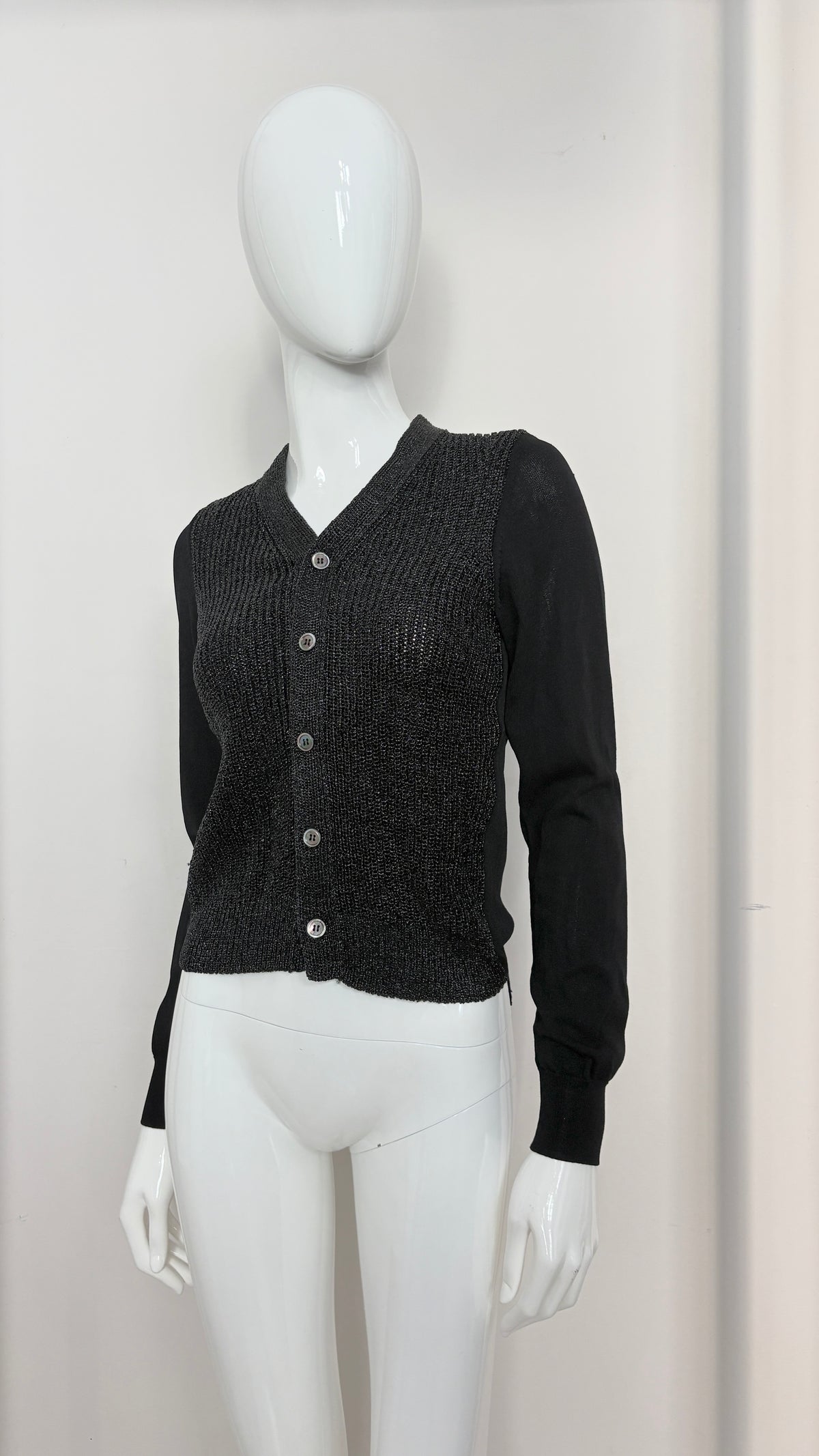 Comme des Garcons 2005 trompe l'oeil cardigan effect jumper