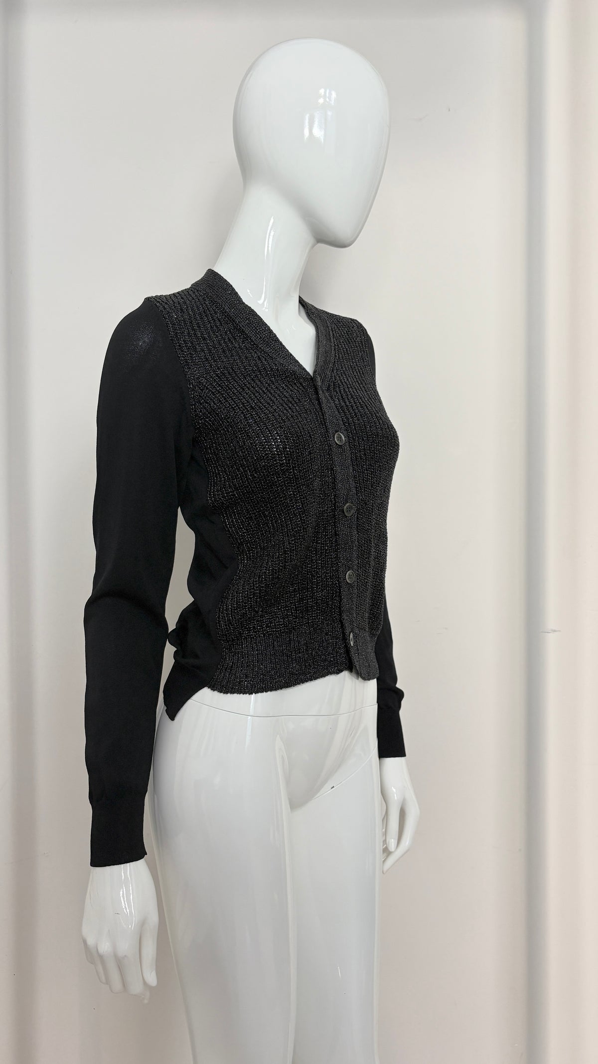 Comme des Garcons 2005 trompe l'oeil cardigan effect jumper