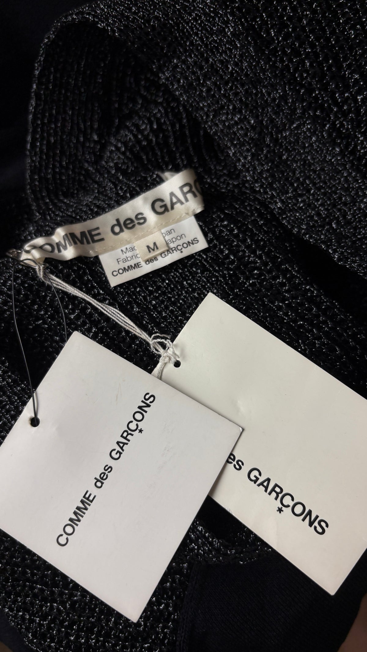 Comme des Garcons 2005 trompe l'oeil cardigan effect jumper